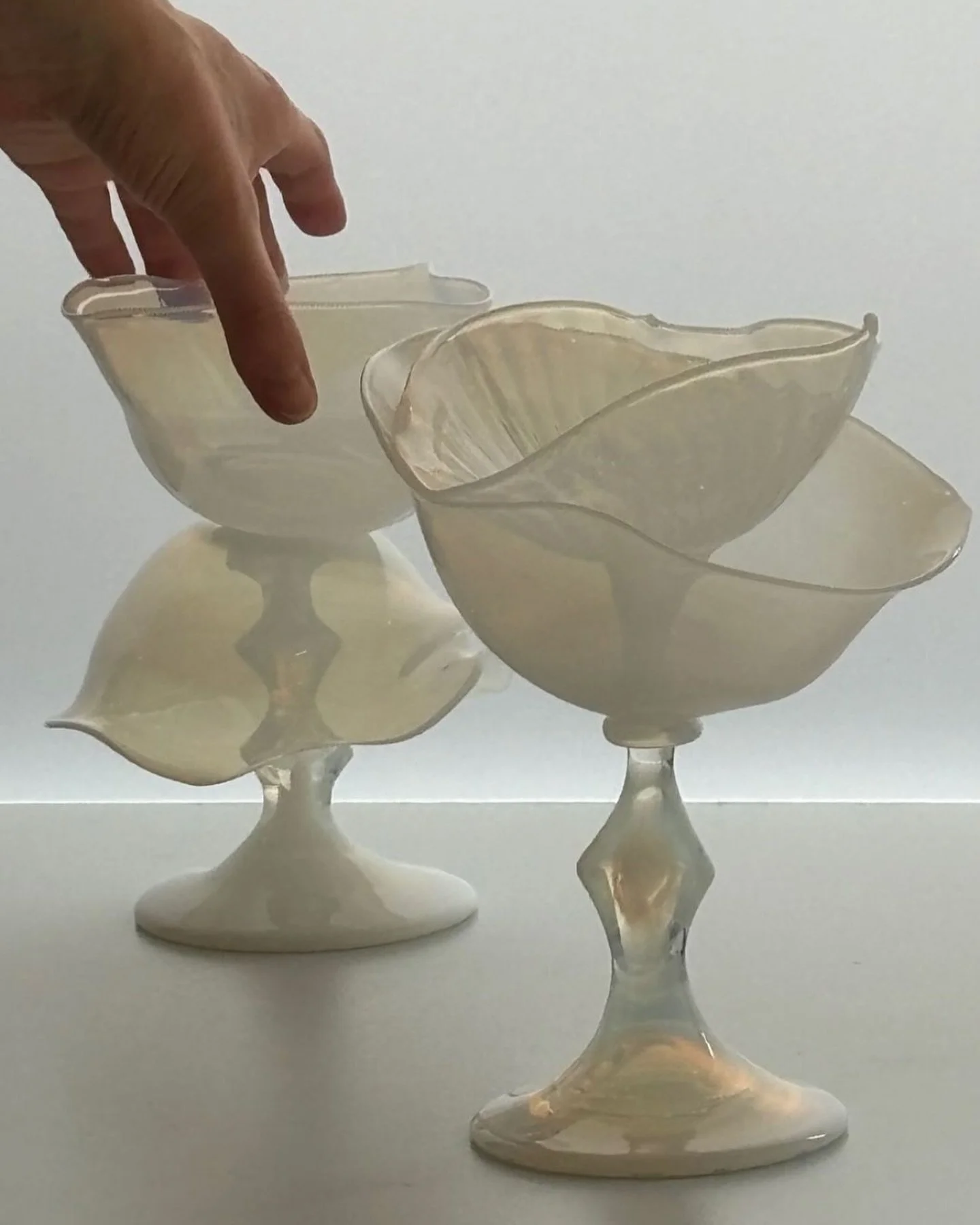 Fasciated I &amp; II by Valentina Cameranesi Sgroi, 2023.

Credit @valentinacameranesi @jacquelinesullivangallery #inspo #inspiration #homewares #champaignglasses