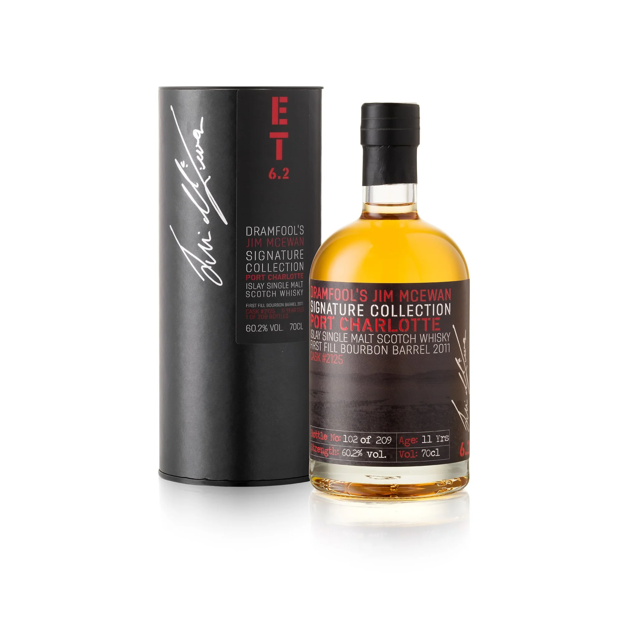 Jim McEwan Signature Collection 6.2 Port Charlotte 2011 1st Fill Bourbon Barrel, 11 years old