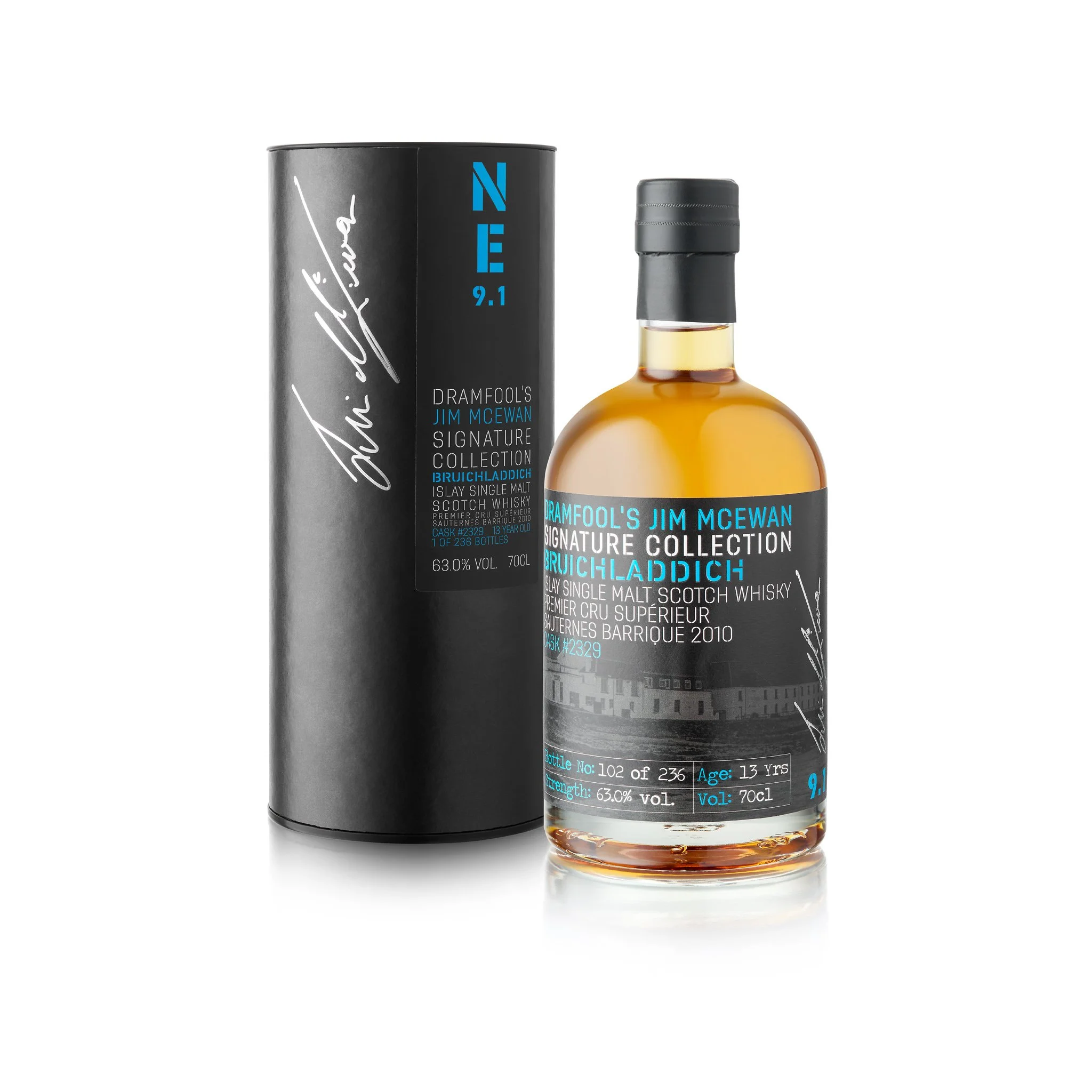 Bruichladdich 9.1 13 year old 1st fill Premier Cru Supérieur Sauternes barrique. 