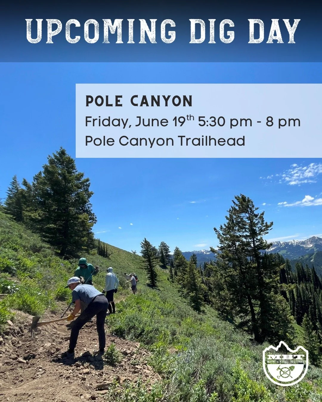 Join MBT for another Volunteer Trail Day, this time on Pole Canyon! Tools will be provided; just bring comfortable work clothes, water, and protective shoes. If you plan on joining, let us know via the link in our bio. As usual, we'll have brats and 