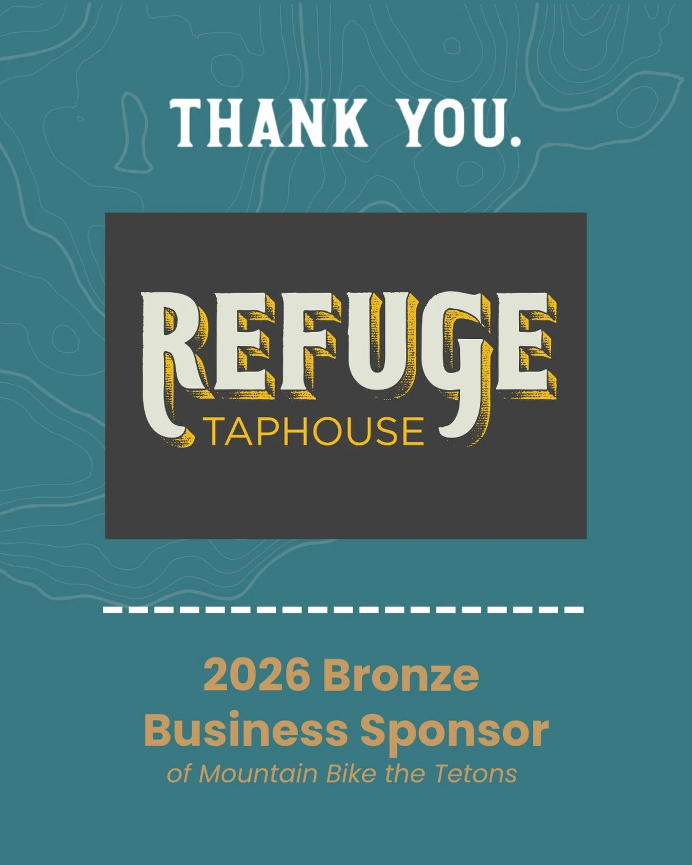 Thank you to @refuge_taphouse for being a 2026 bronze level sponsor of MBT! Refuge opened up four years ago and quickly became a staple of downtown Victor. Like many locals, we love heading there after group rides to grab a cold beverage and connect 