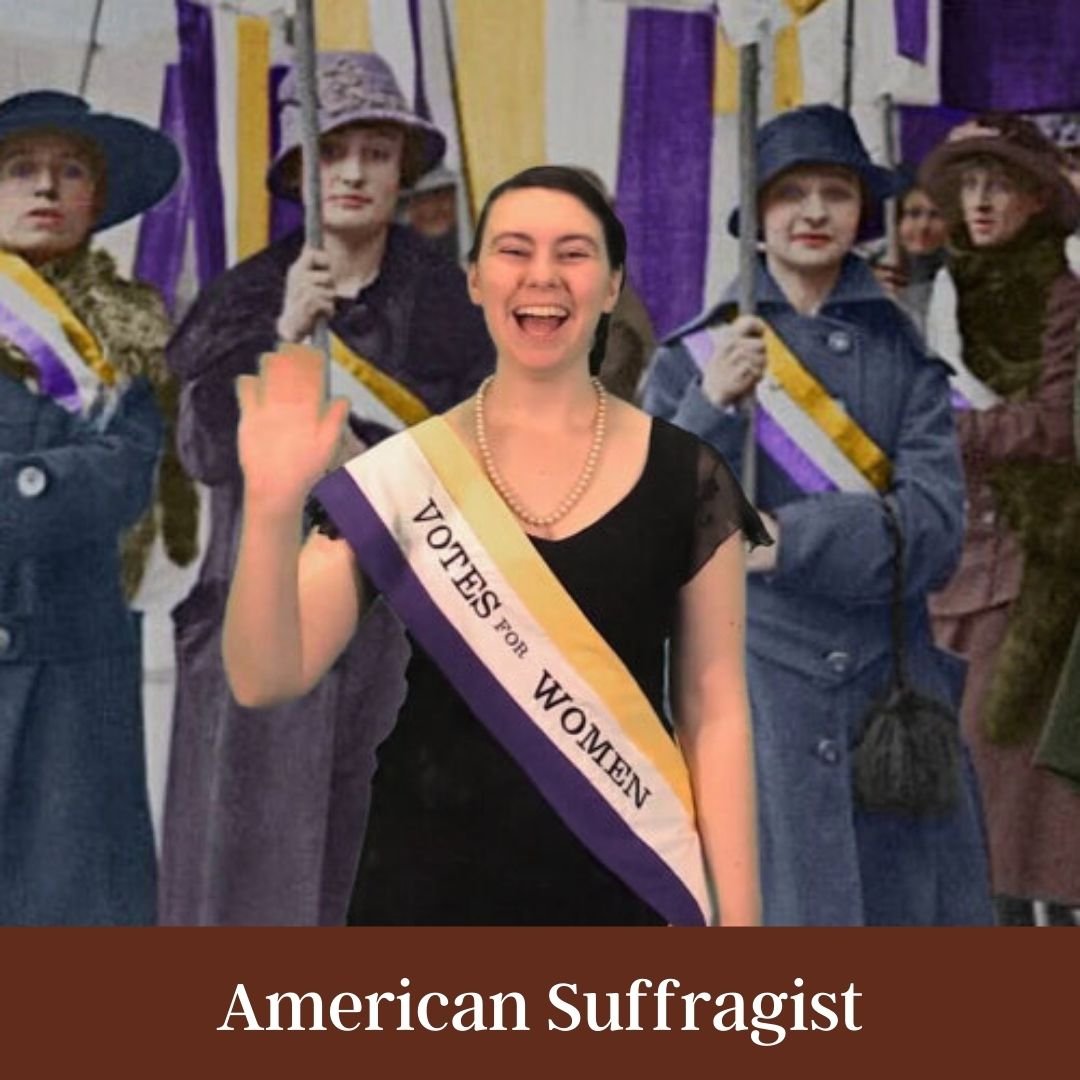 An American Suffragist in the year 1920 shares the story of the Women's Suffrage movement from the first Seneca Falls Convention to the passing of the 19th Ammendment.