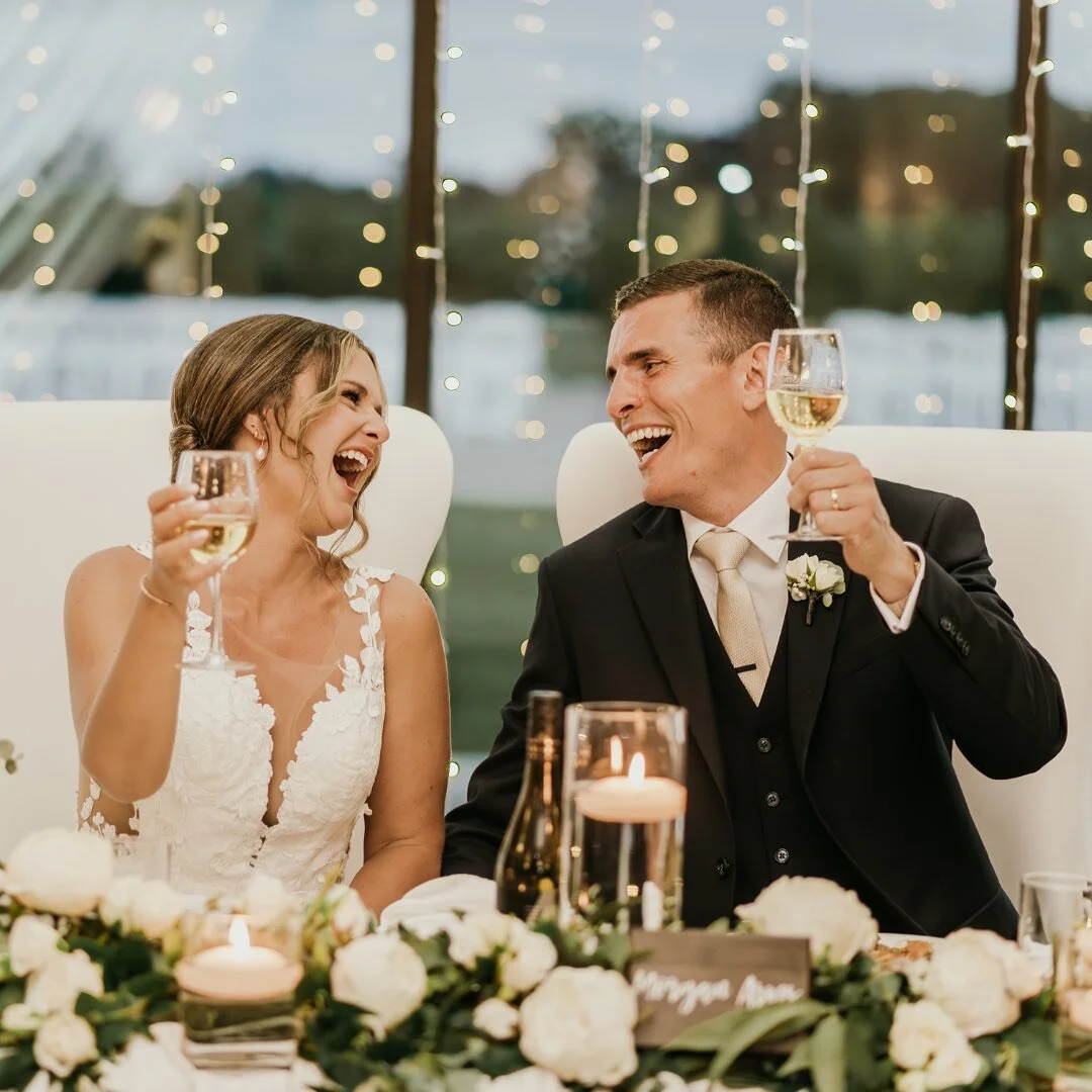 Sarah &amp; Cam traveled from the UK for their dream wedding to celebrate with their closest friends and family 🥂 Cheers to the newly weds.