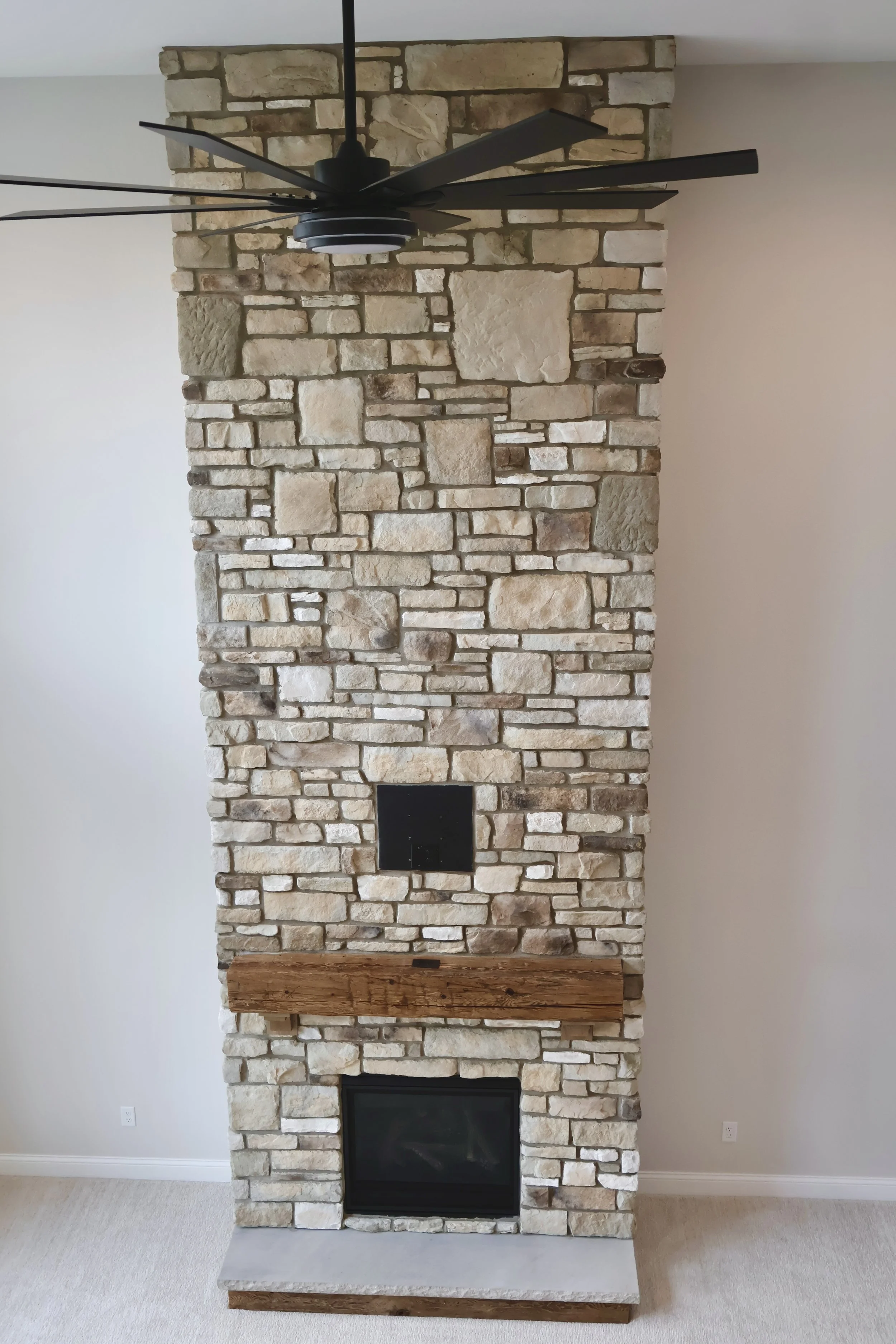 Living room fireplace
