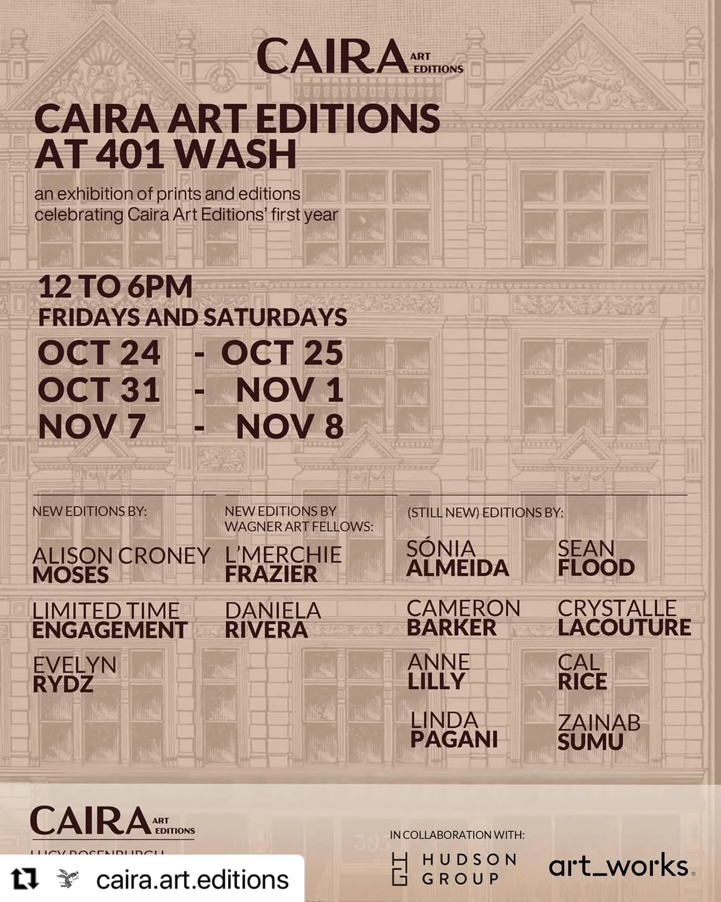 Excited to be part of this cohort of artist working in collaboration with @caira.art.editions @art_work.s @hudsongroupbos. 

#Repost @caira.art.editions with @use.repost
・・・
Caira Art Editions is excited to announce its exhibition &ldquo;Caira Art Ed