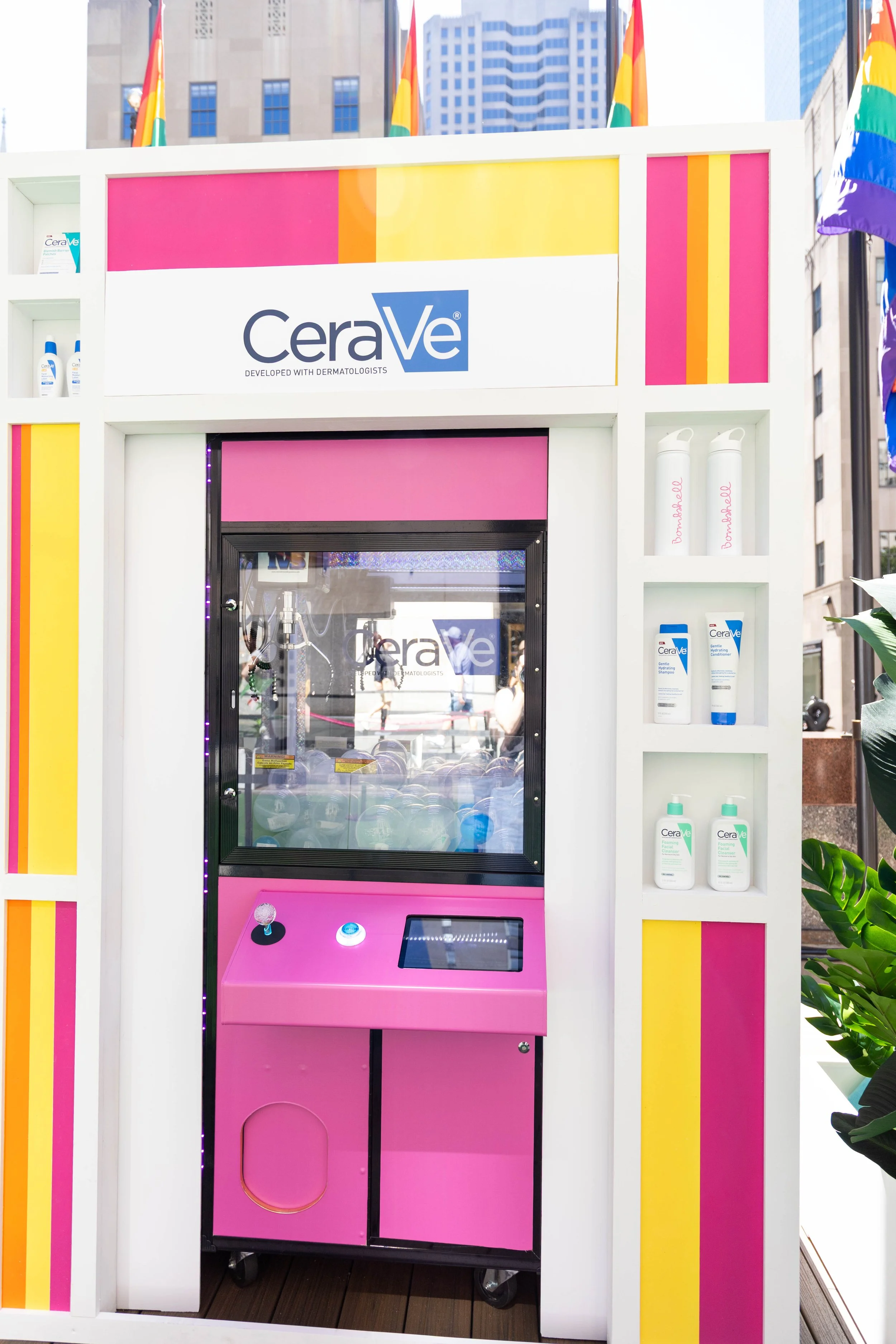 Cerave claw machine in event