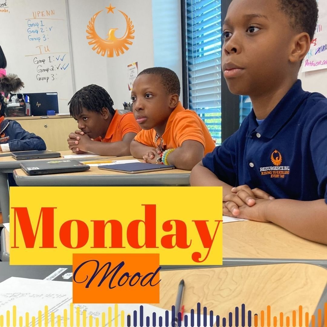 RHMA is super focused and highly engaged during their lessons so that they can maximize learning and outcomes. It's not just a Monday Mood, it's a lifestyle. #RHMA #ResurgenceHall
