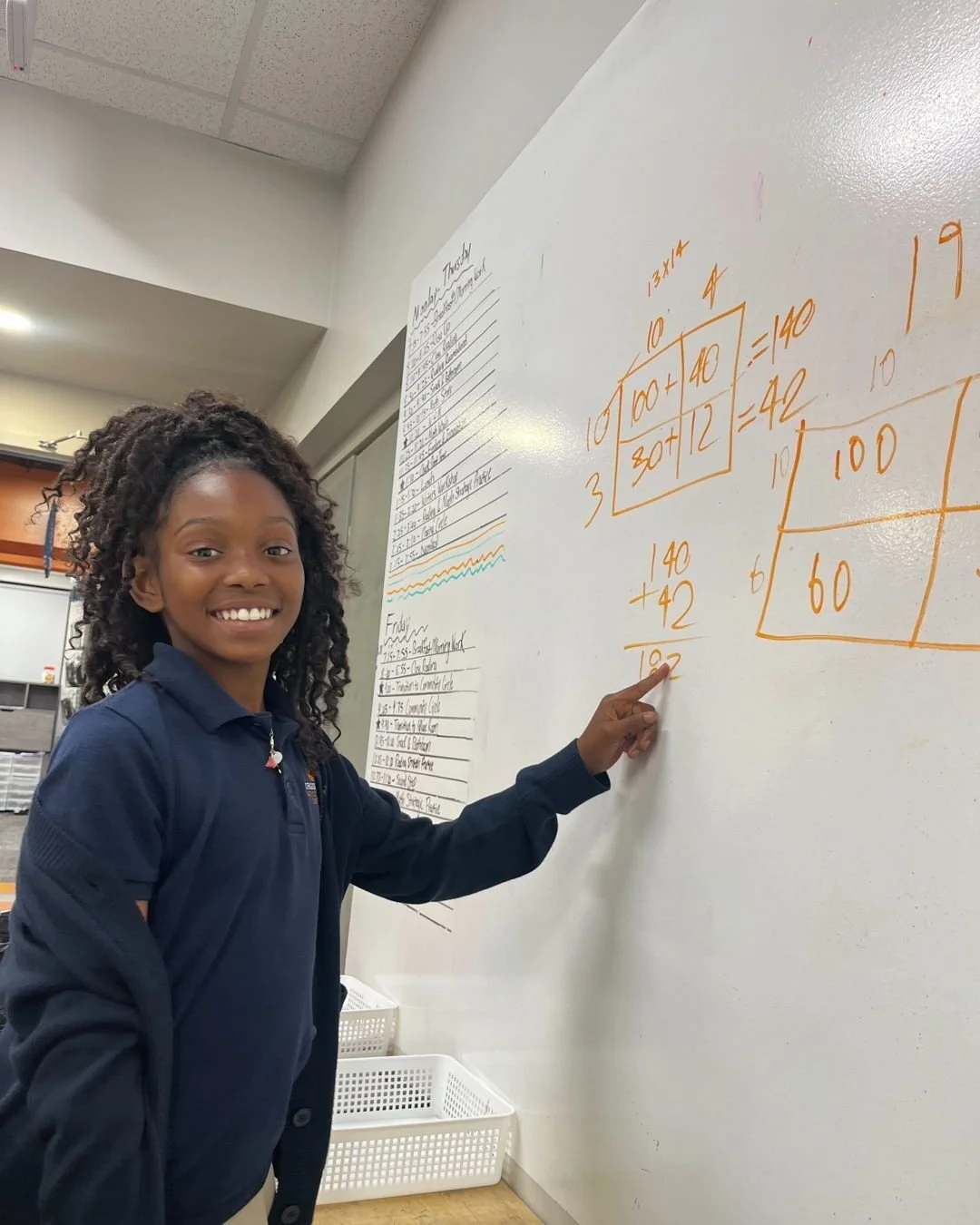 Our 4th graders are math rockstars! 🌟 They used multiples + factors to build arrays 🧮 and even turned them into equations. Big brains, big smiles! 😀 #MathMadeFun #PhoenixPride #ResurgenceHall