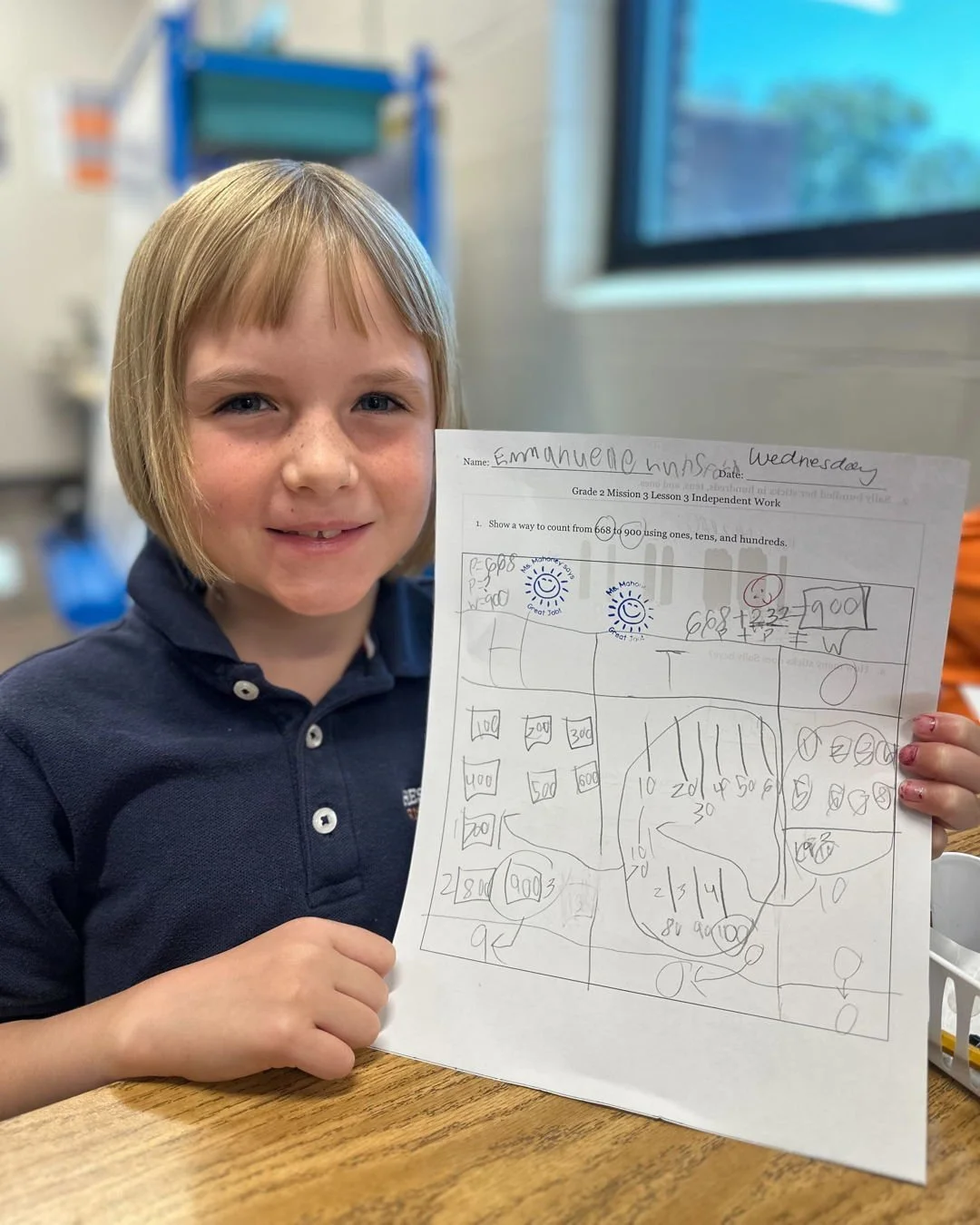 Learning how to “count on” using place value to help! 🔢✨ Our scholars are building strong number sense and confidence in math, one step at a time. #MathSkills #PhoenixPride #ResurgenceHall