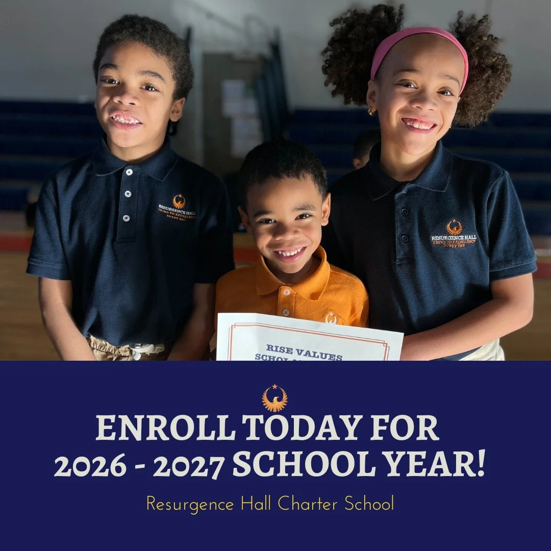 Now enrolling future leaders! At Resurgence Hall, our scholars are empowered to learn boldly, lead confidently, and succeed beyond the classroom. Apply today! 📖