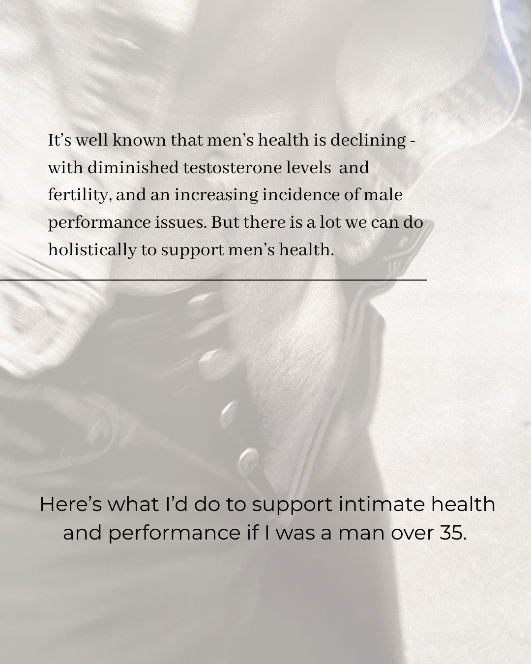 Supporting Male Sexual Performance Holistically           (after age 35)