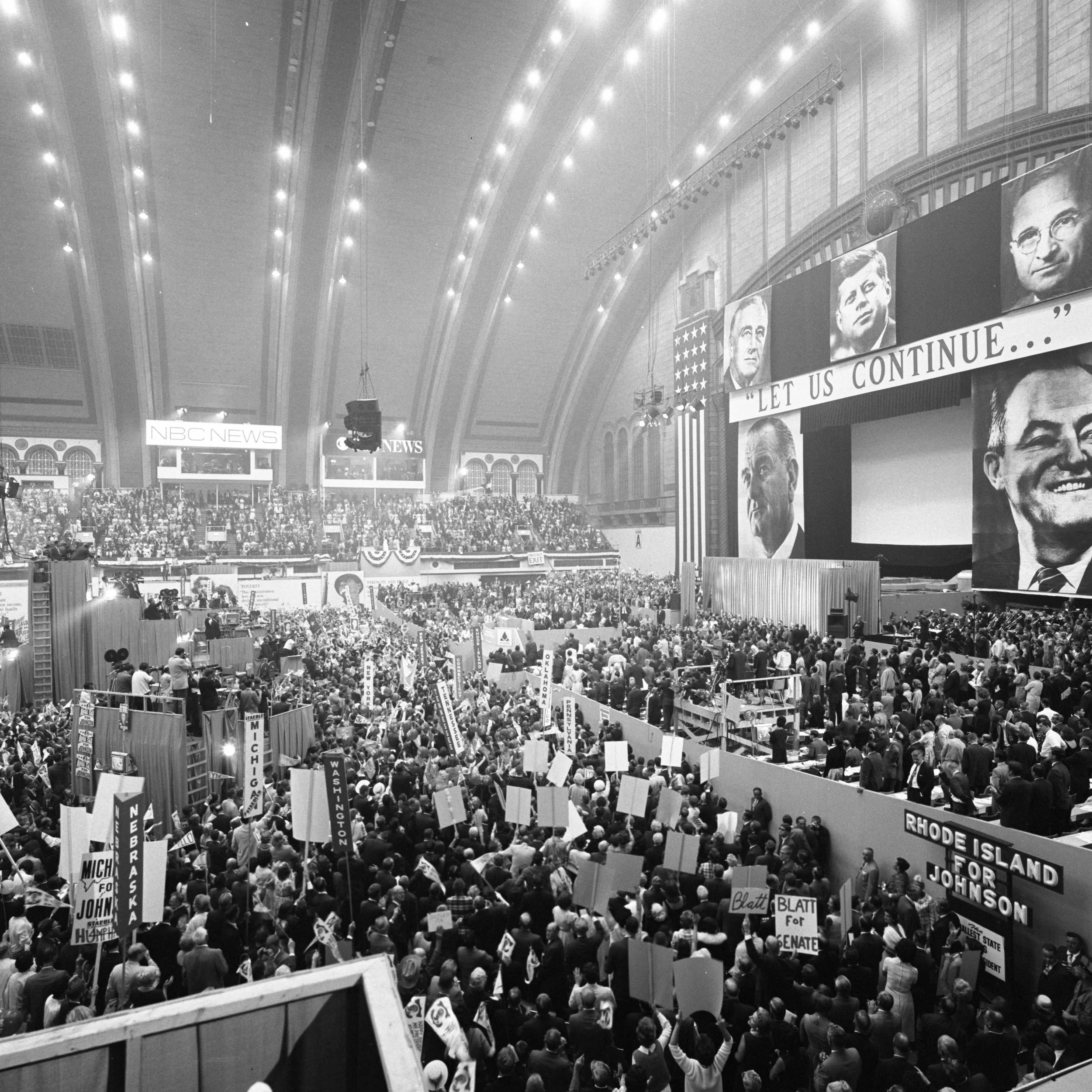 The Convention Center in Atlantic City during the 1964 Democratic National Convention. 