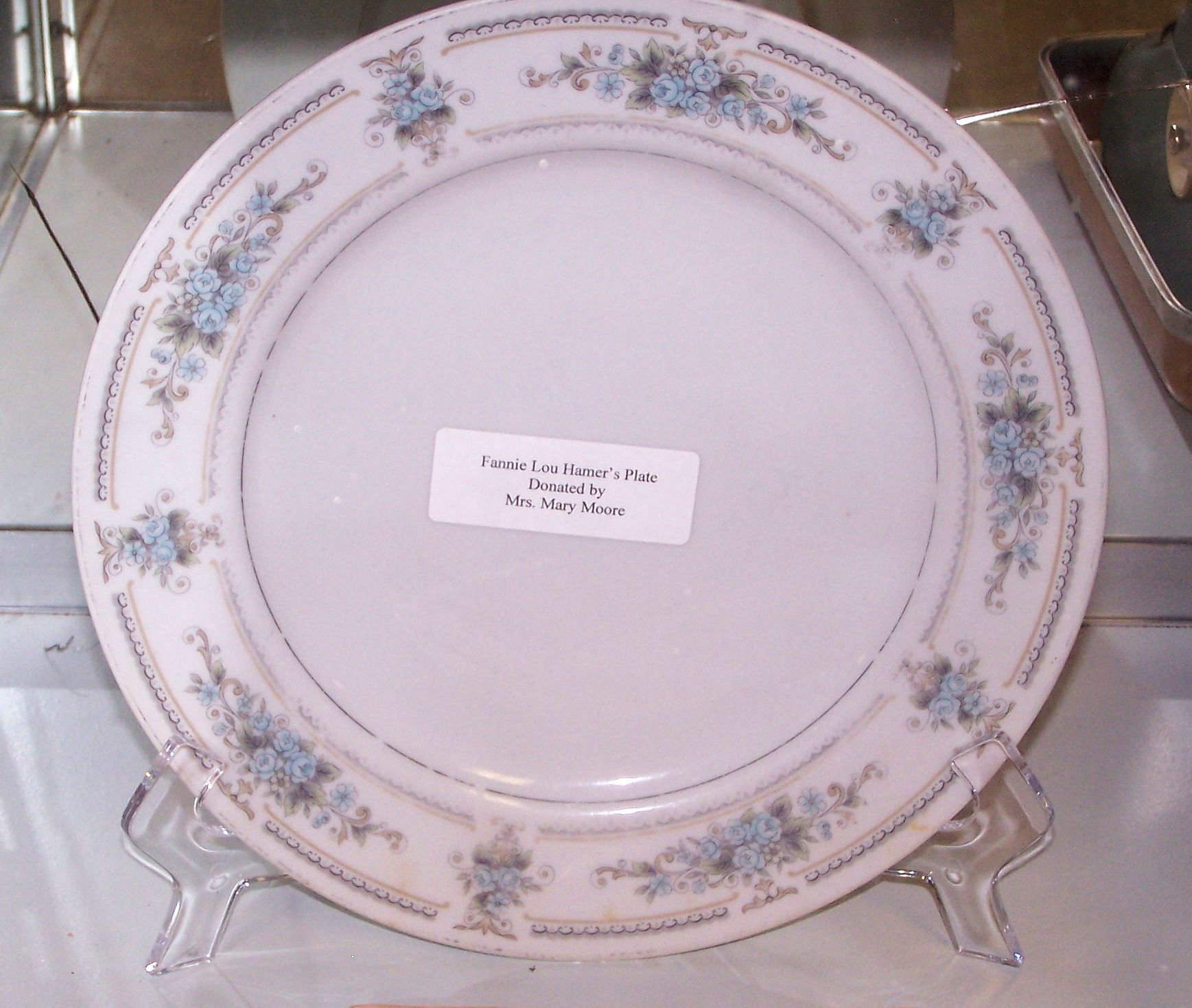 A plate from Fannie Lou Hamer's home.