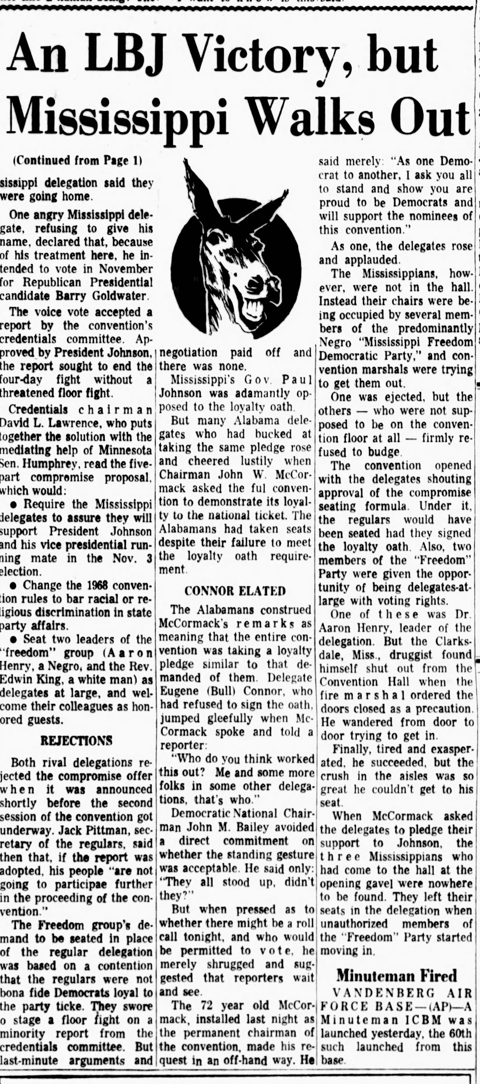 The Aug. 26, 1964 edition of The San Francisco Examiner.