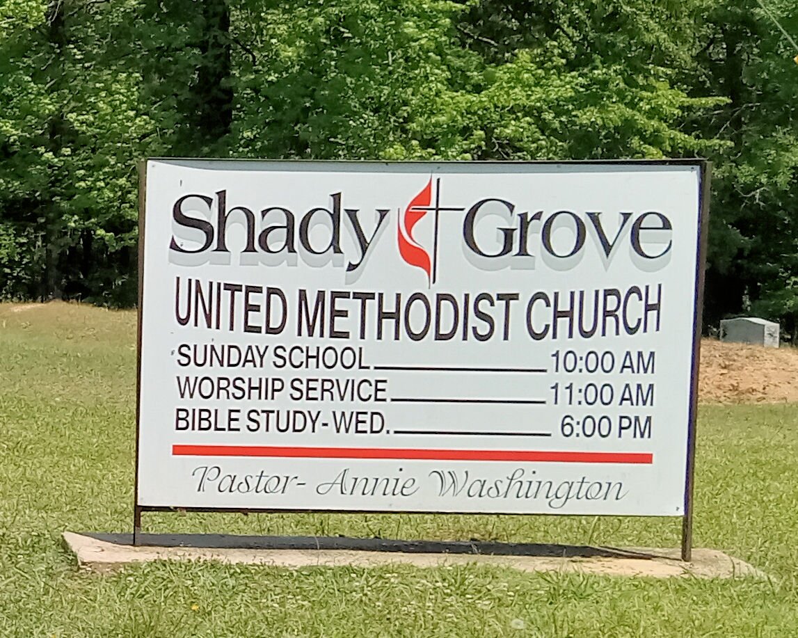 Shady Grove Methodist Church Sign - 2026