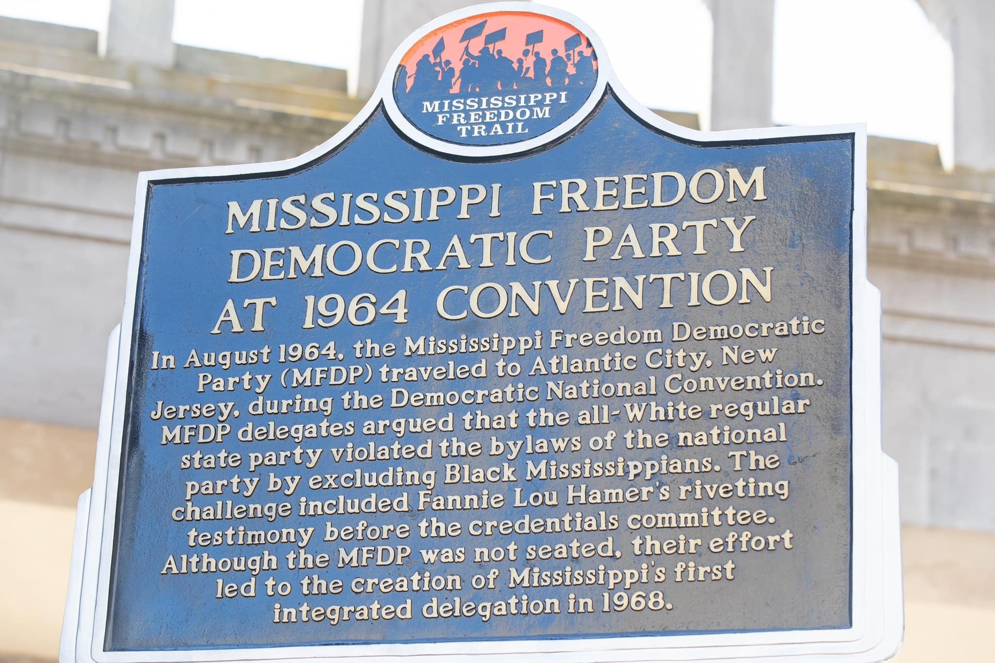 The first Mississippi Freedom Trail historical marker placed outside of the state is in Atlantic City, New Jersey.
