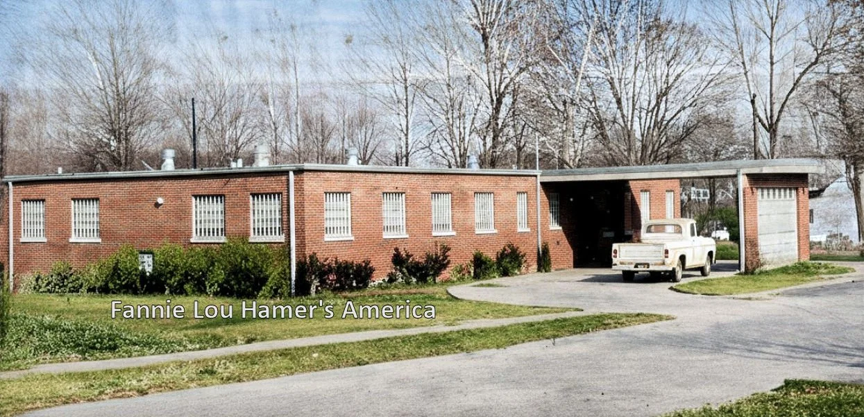 The Montgomery County Jail where Fannie Lou Hamer was taken and beaten as it looked in June 1963. The jail was closed in November 1998 and torn down in early 1999.