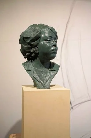 A bust of Fannie Lou Hamer on display and for sale at the African American Heritage Museum.