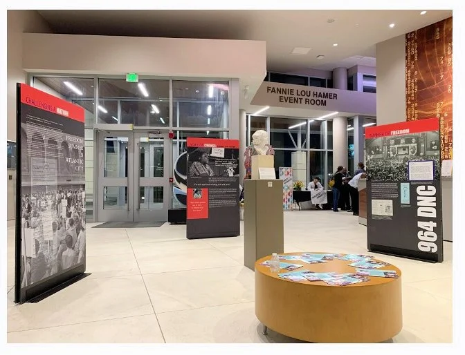 The African American Heritage Museum in Atlantic City, founded by historian Ralph Hunter, includes a traveling exhibit featuring Fannie Lou Hamer.