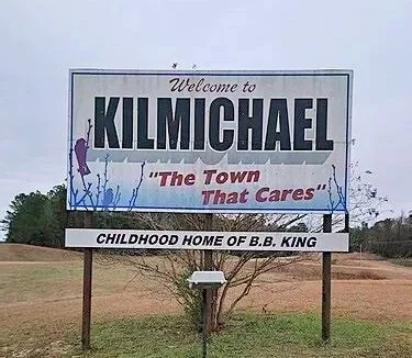 Welcome to Kilmichael sign on U.S. Highway 82