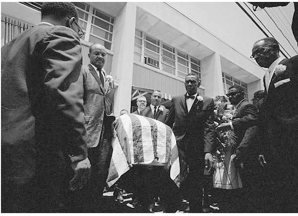 Medgar Evers funeral was held at the Masonic lodge after his assassination in June 1963.