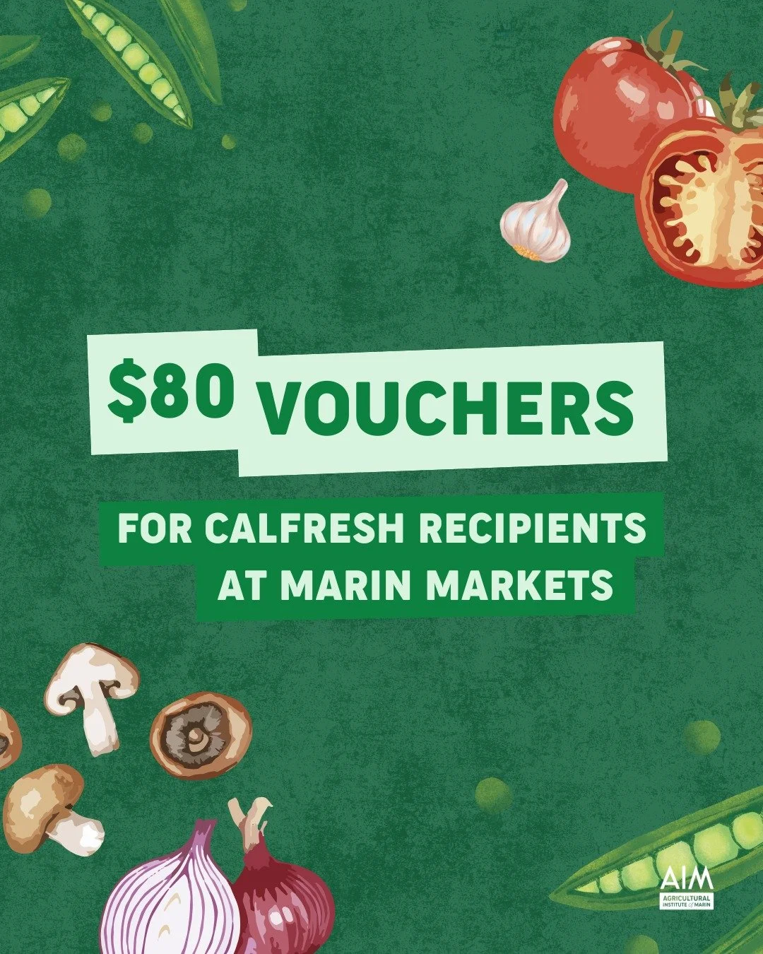 Starting tomorrow, Marin markets and The Rollin' Root stops in Marin will distribute  a one-time local food bucks booklet with $80 of vouchers to all CalFresh/SNAP recipients. Until supplies last; vouchers expire 1/31/26.

Thank you to @marincommunit