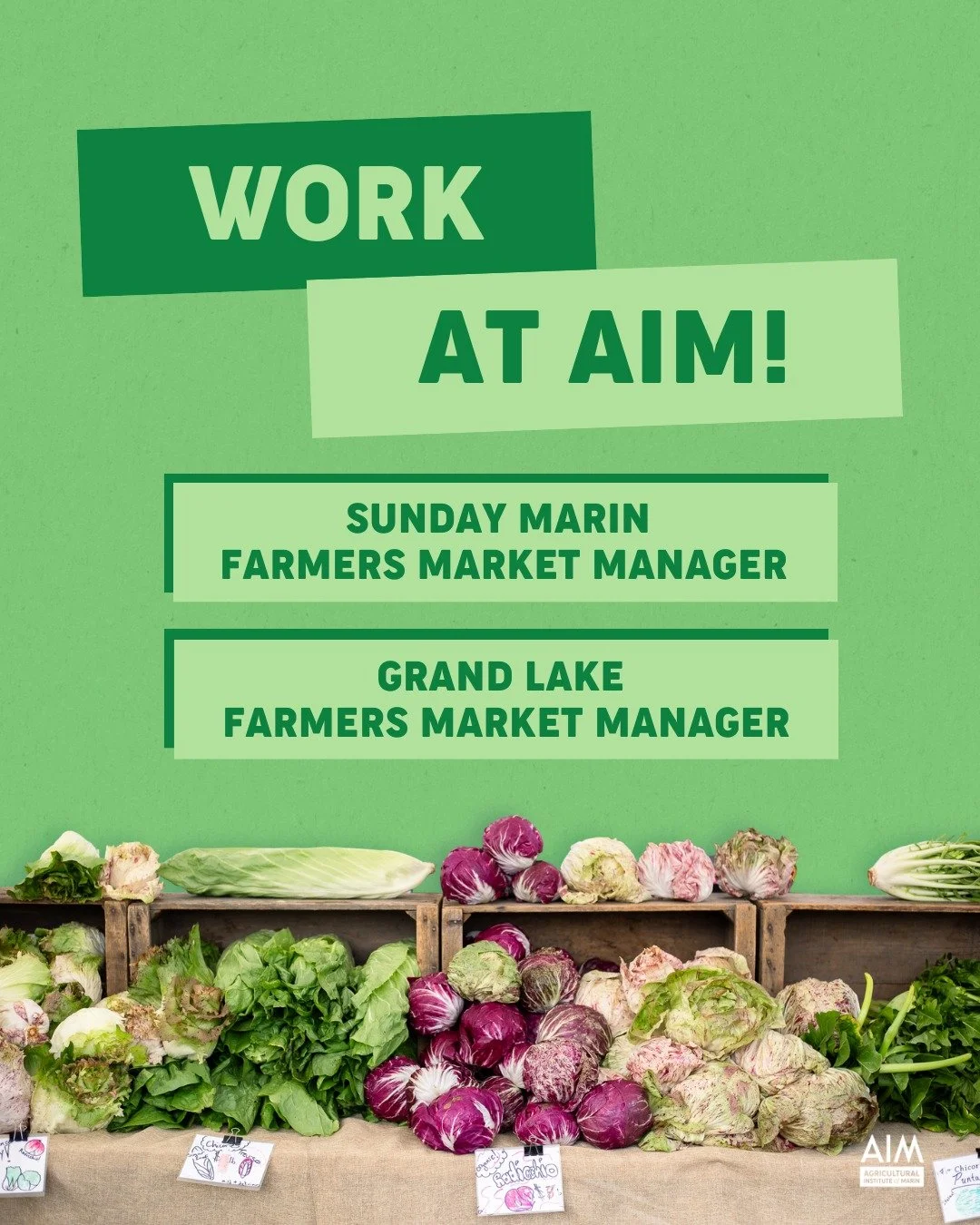 We're hiring for leadership for two of our biggest markets. Our ideal candidate has experience in event operations/management, a love of food communities, and a connection to the neighborhood. See more and apply at: farmersmarketjobs.org