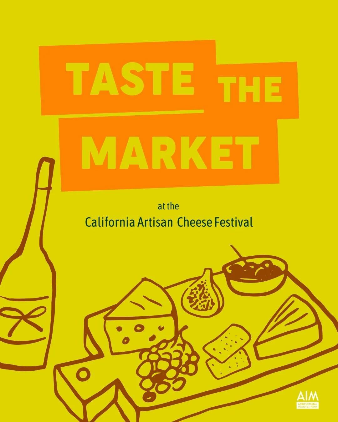Join AIM for a cheese pairing adventure at the @caartisancheesefestival featuring goodies we've sourced at our markets. We'll also have live cooking demonstrations from @chefcurtisaikens. Purchase a ticket for the Artisan Cheese Tasting &amp; Marketp