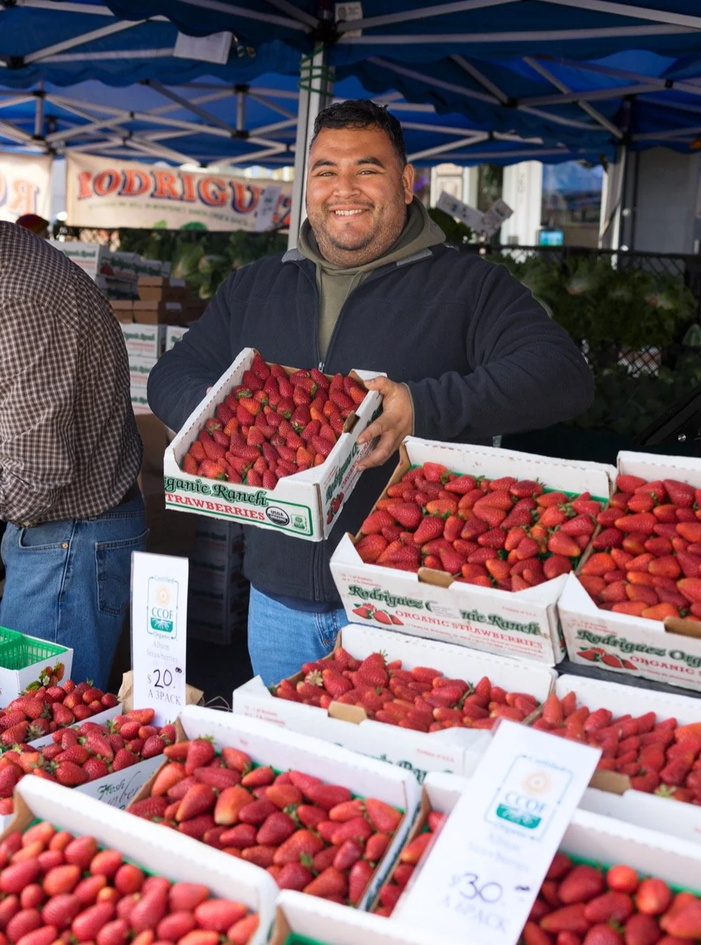 Celebrate the 30th anniversary of the Point Reyes Farmers Market this Saturday, May 30! Make your own strawberry shortcake with @rodriguezbros.ranch berries, @fireswampprovisions shortcakes, and whipped cream from @strausmilk. It's our thank you to a