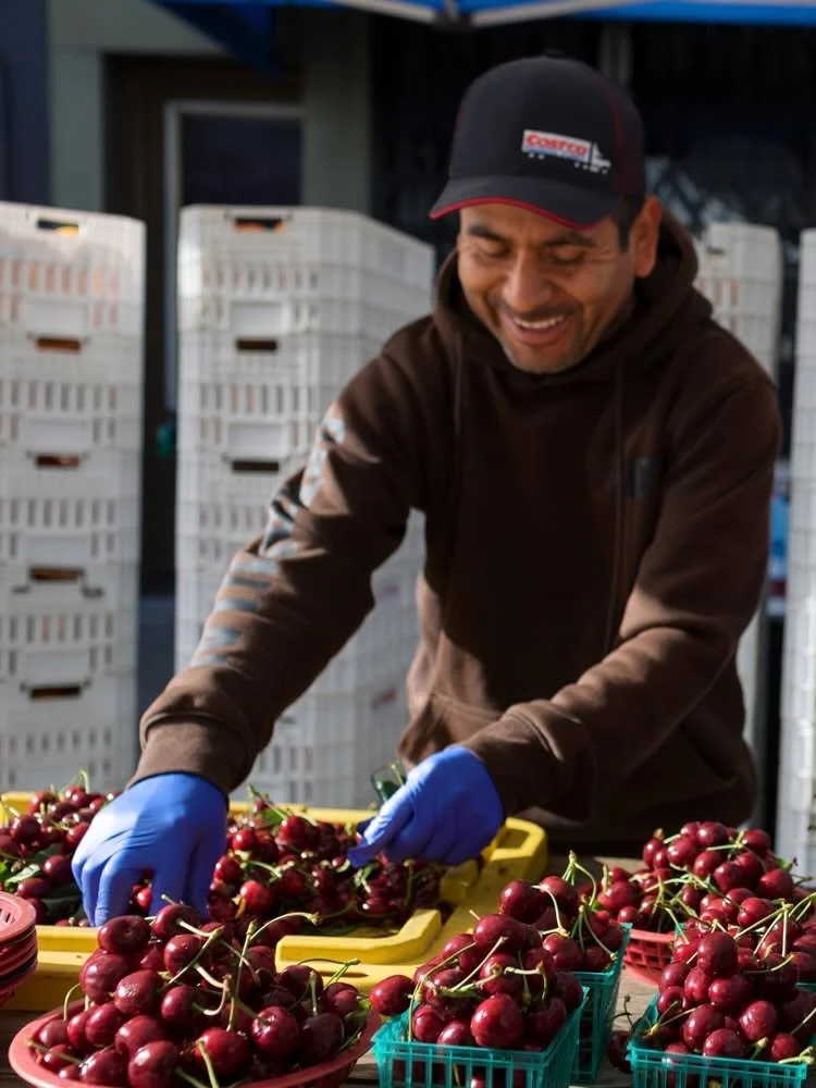 Come taste cherries at the Friends of the Market tent tomorrow at the Sunday Marin Farmers Market!