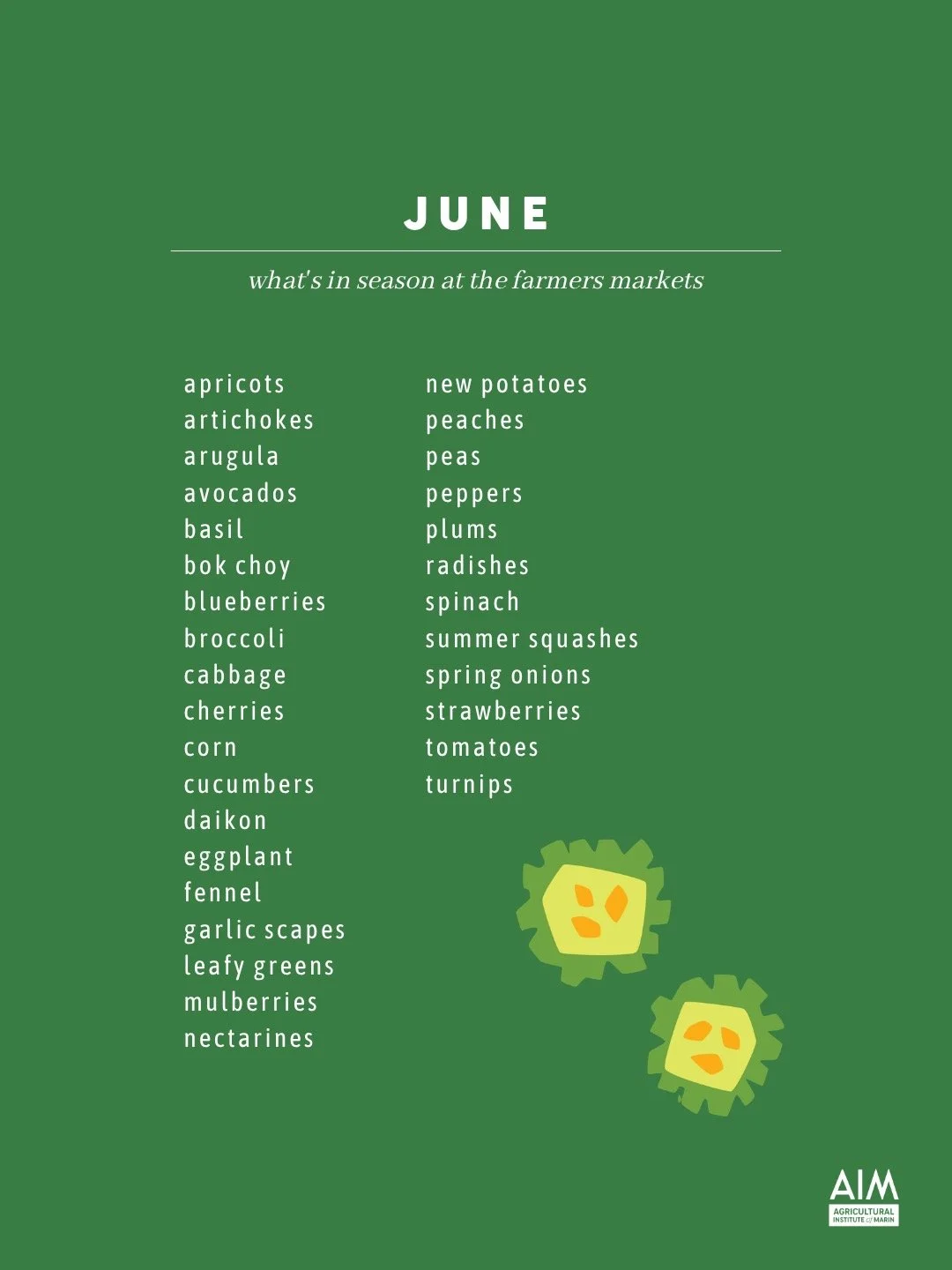 Cucumber are one of June's seasonal spotlights, and the farmers market has so many varieties. Each one is uniquely delicious--be sure to check out the different offerings each of our farmers has along with all the other seasonal goodies!