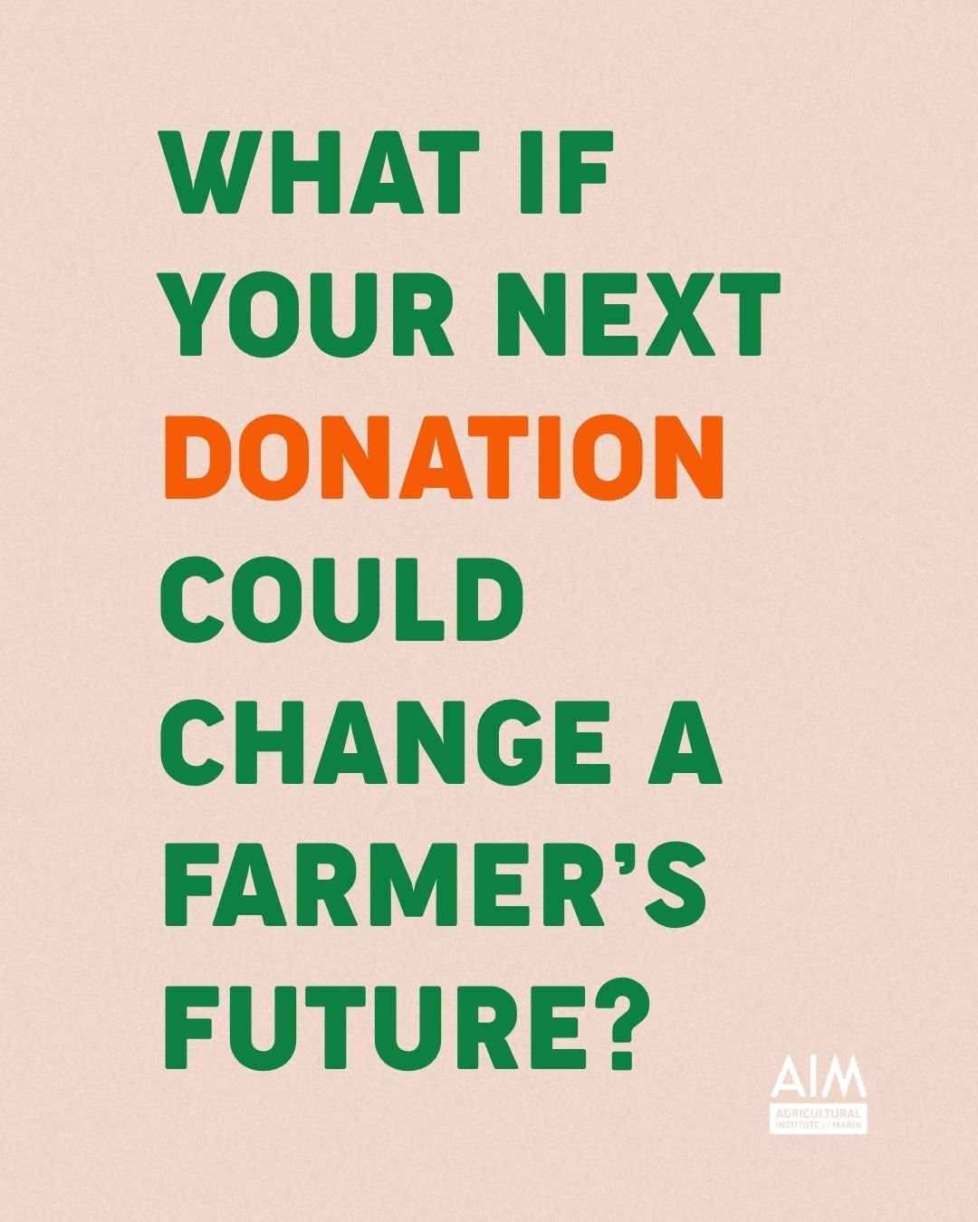 Big news for the future of local food! 
 
At its most recent meeting, the Marin County Board of Supervisors approved a $2.5 million challenge grant to help bring Phase One of AIM&rsquo;s Center for Food and Agriculture to life.

For more than 40 year