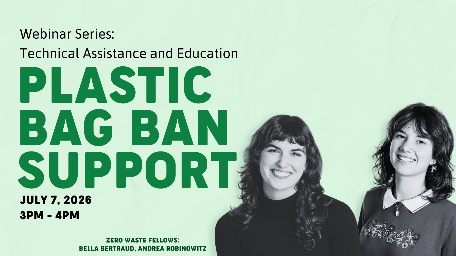 Webinar Series: Plastic Bag Ban Support