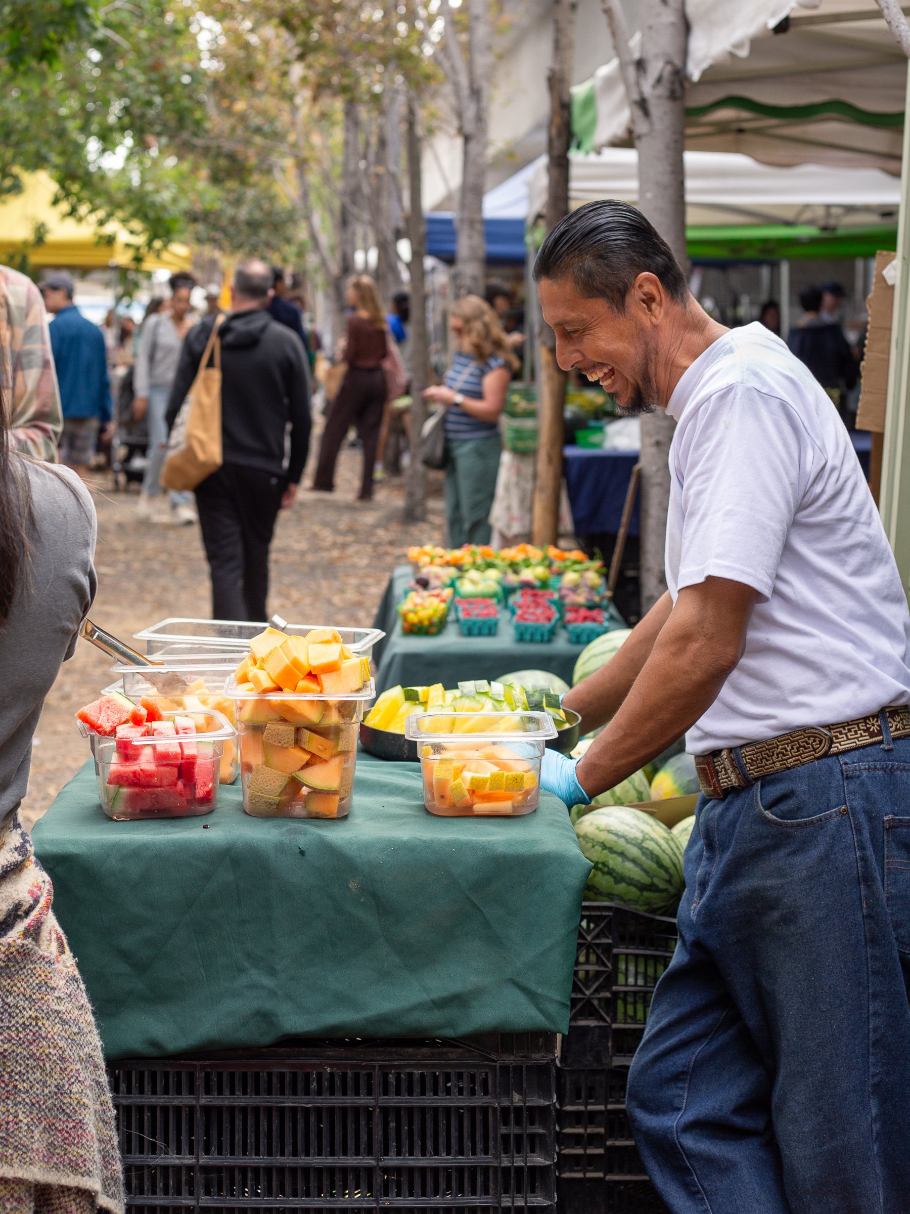 When life hands you melons, smile and share them with the community. (That's the saying, right?!)