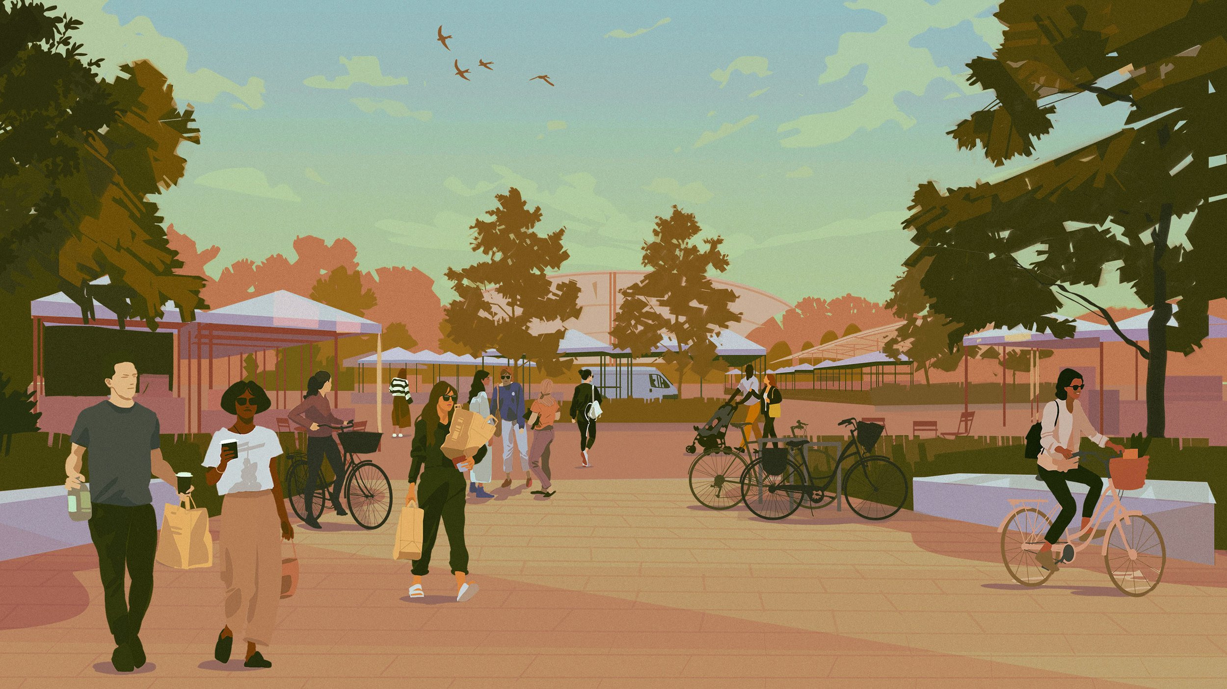 Permanent Shade Structures for the Farmers Markets