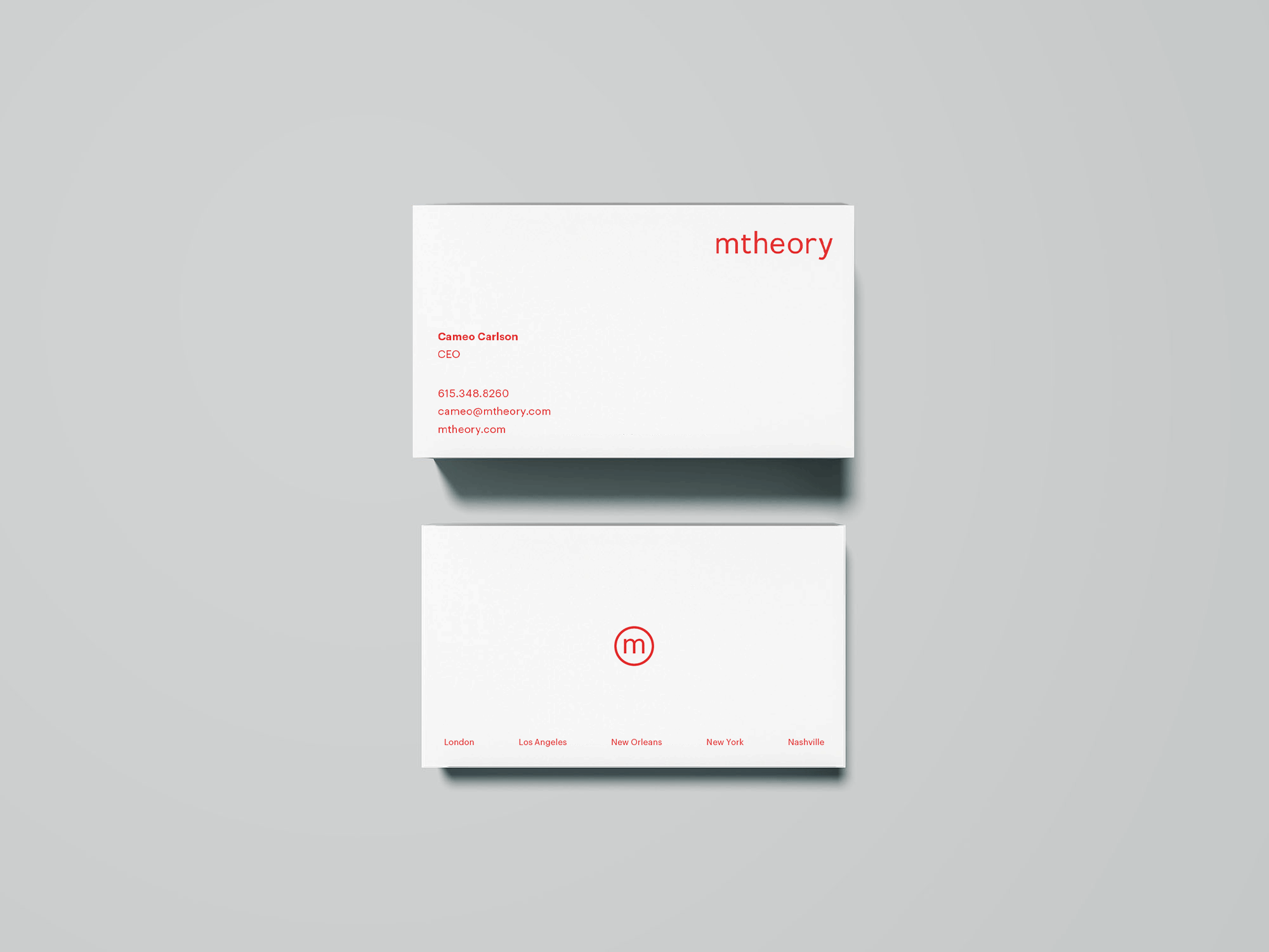 Early drafts of business card options