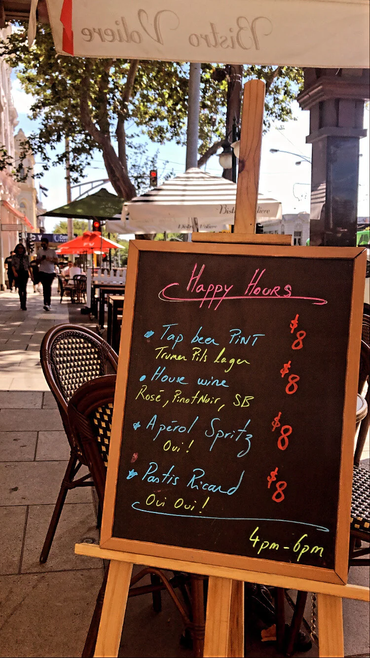 Happy Hours - Wed - Sat, 4 to 6pm