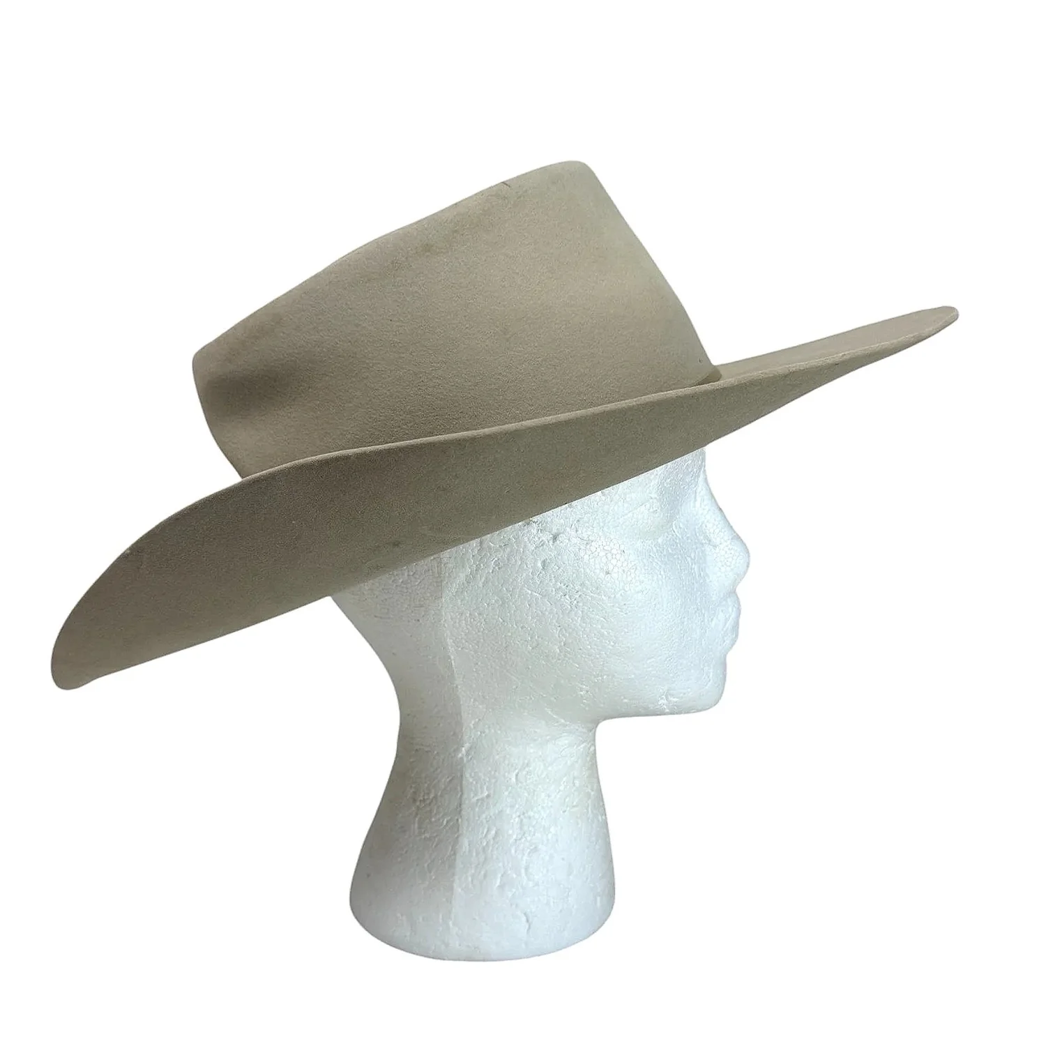 Vintage Stetson 3X Beaver Cowboy Hat – Cream, Size 7 1/8 Long Oval 