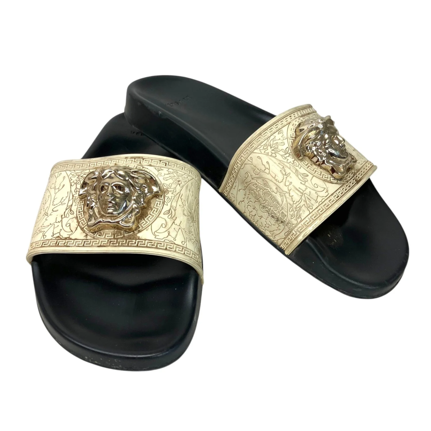 Versace Sandals Pool Slide Medusa Versace Gold Medusa Nero-Oro Pool Slides Woman main image 2