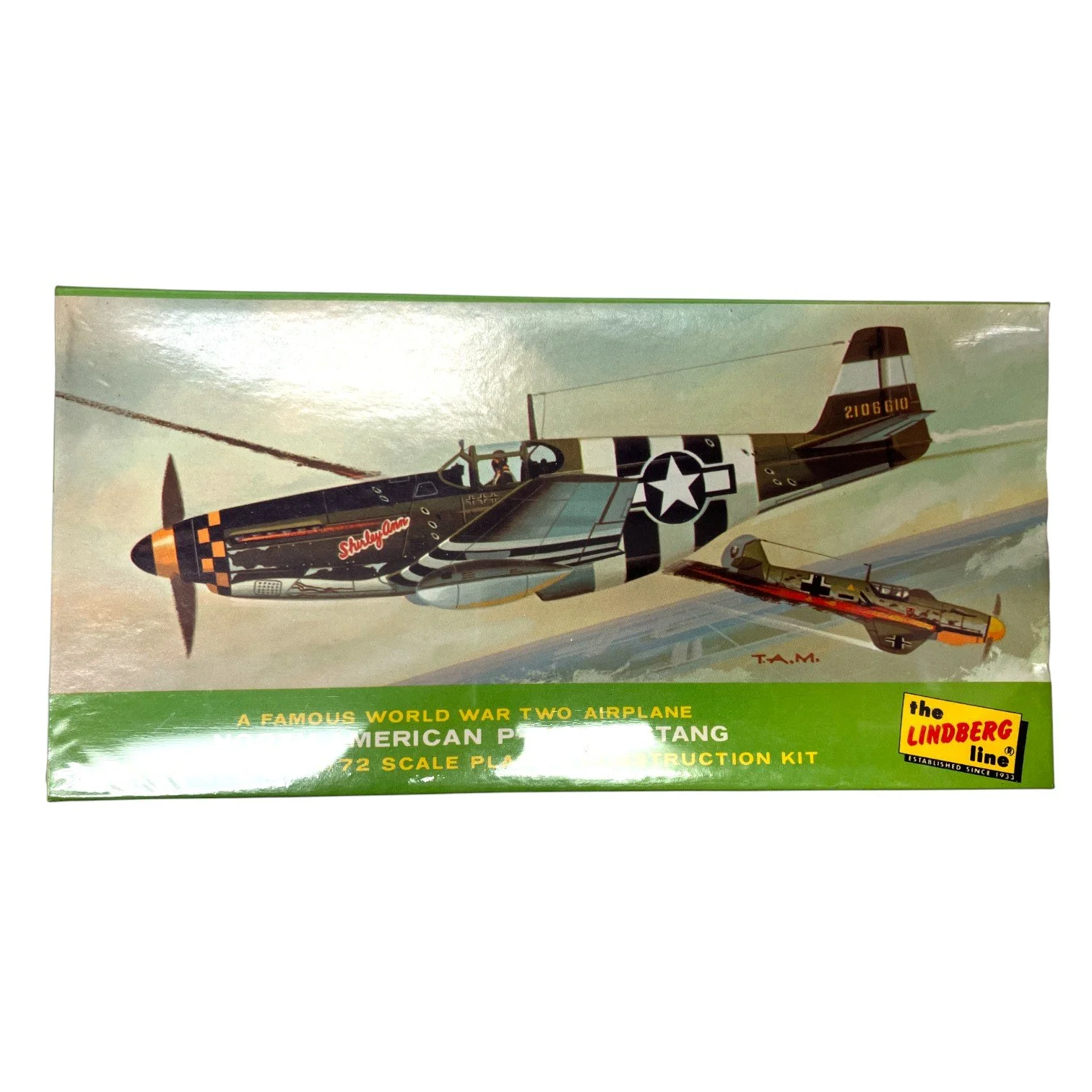 American P-51B Mustang Lindberg Aircraft Model Kit 1:72 Scale