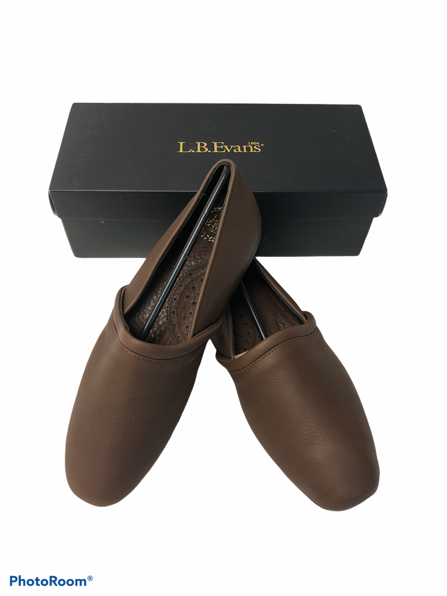 lb evans mens leather slippers