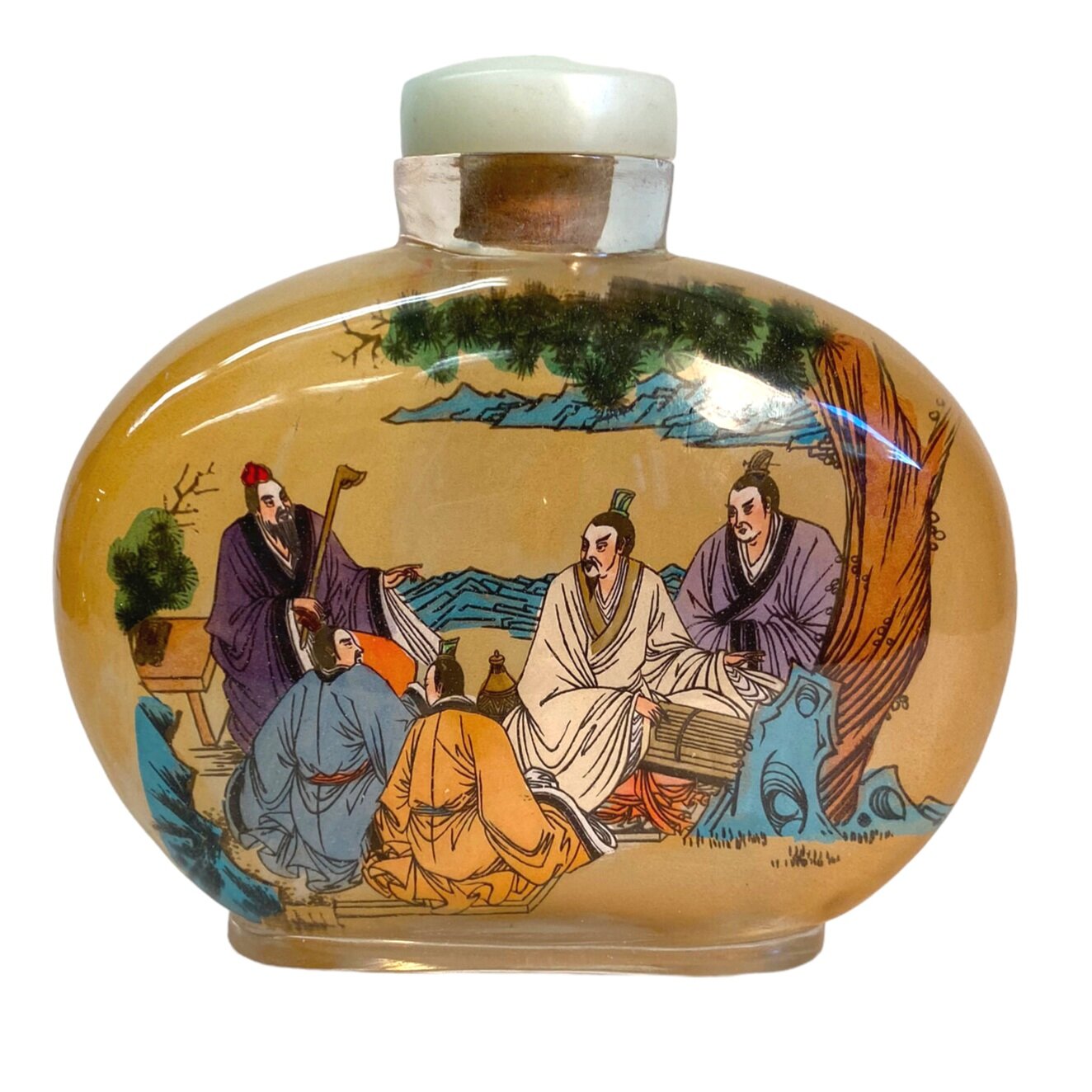 Vintage Glass Chinese Reverse Painted Snuff Bottle — Mercer Island Thrift  Shop