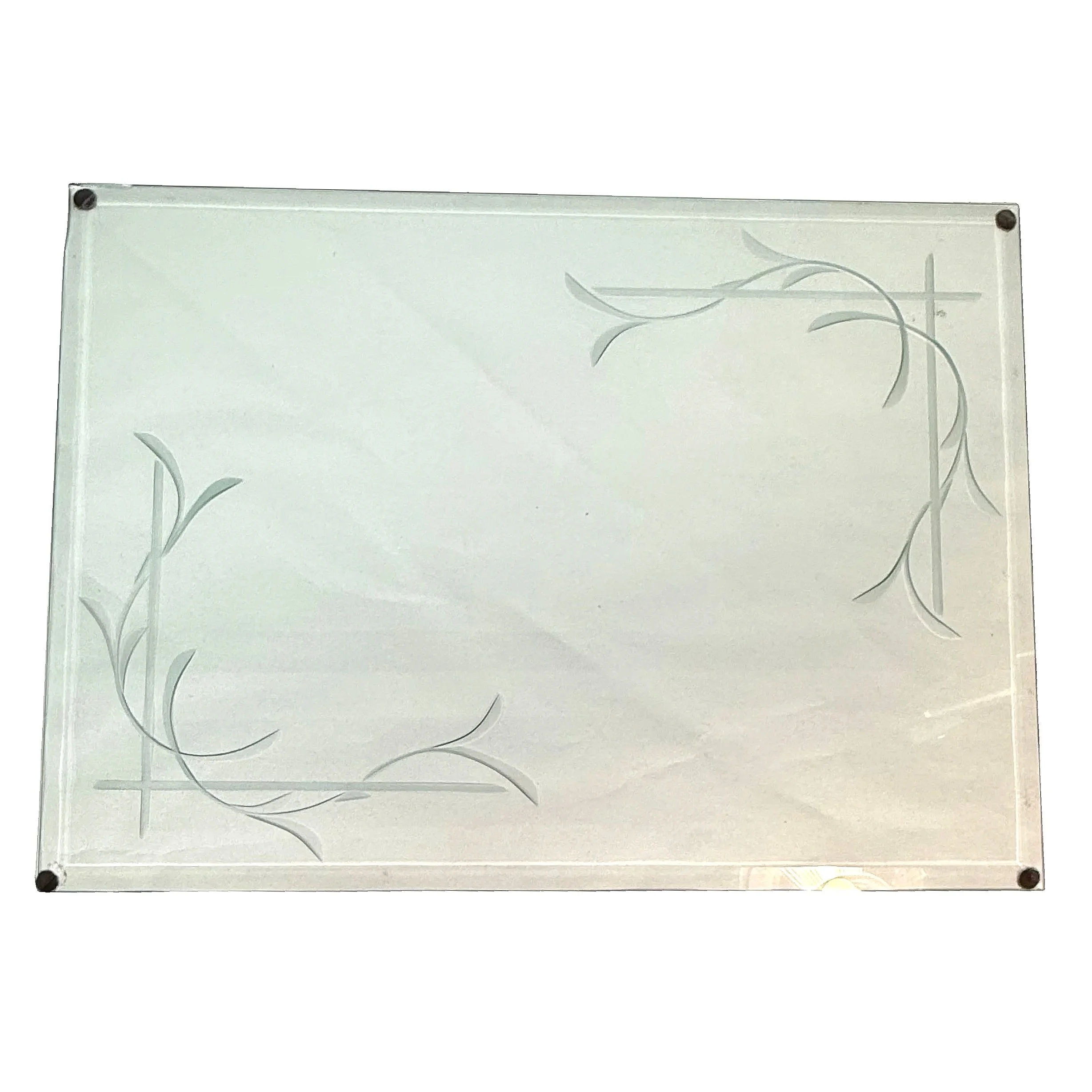 Vintage Etched Glass Placemats from Neiman Marcus – Set of 6