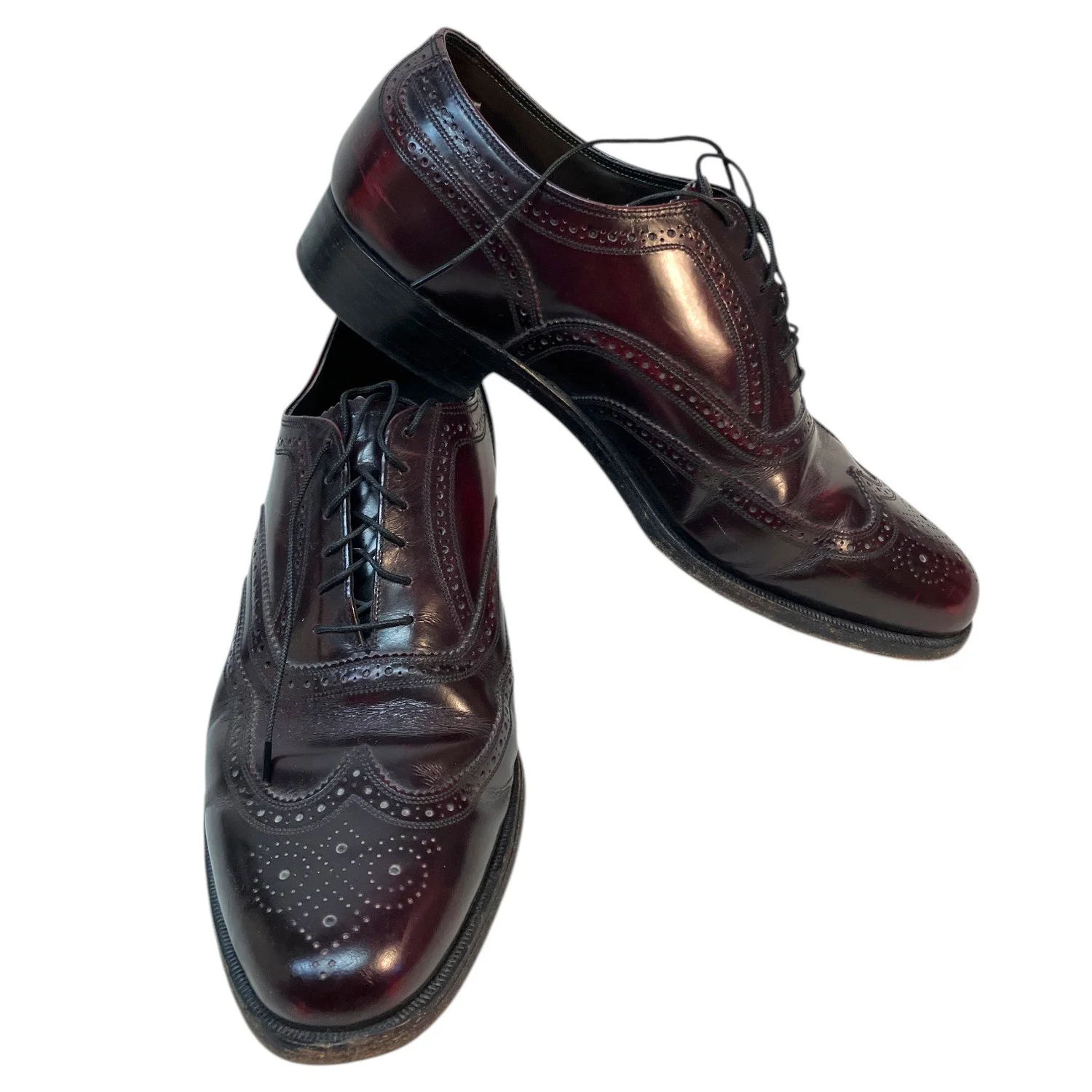 burgundy dress shoes near me Mens Burgundy Pointed Cap Toe Glossy Lace-Up Dress Shoes Antonio Cerrelli 6936 S 11