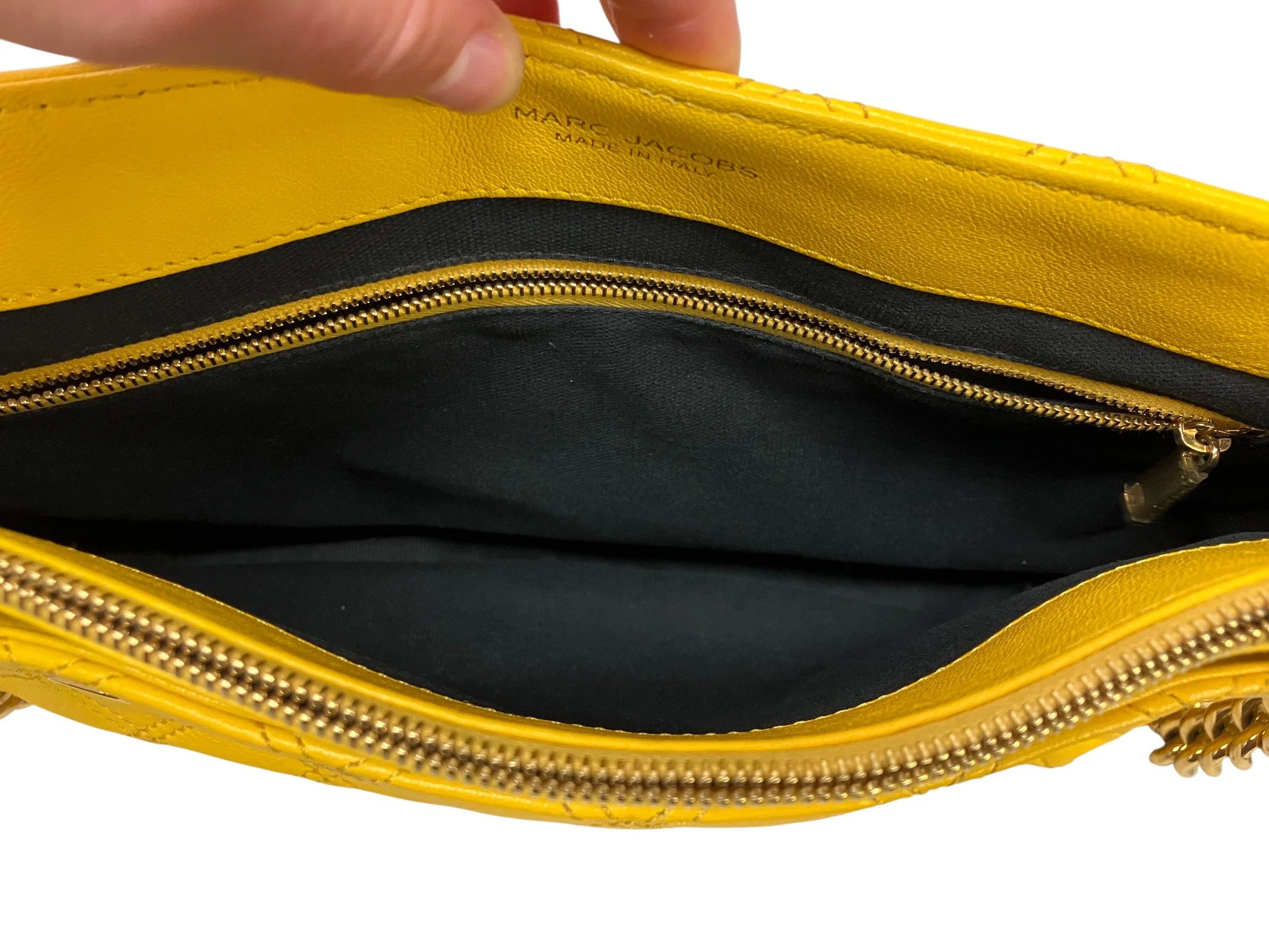 Marc Jacobs Quilted Leather XL Single Bag, Yellow — Mercer Island