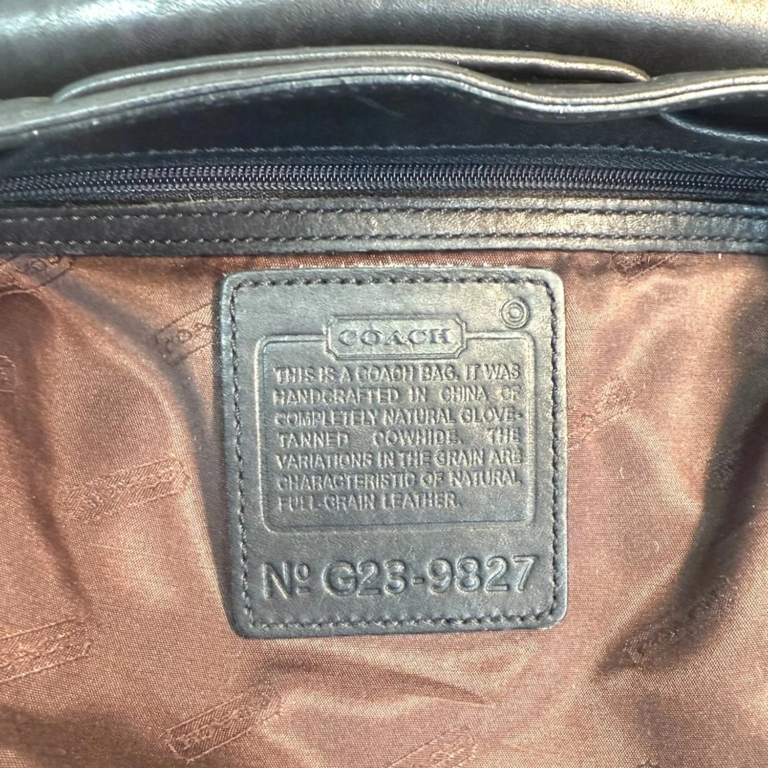 90s COACH 9827 Legacy West Hampton Brown Leather Backpack Day Pack Coach Legacy West Hampton Daypack 9827 Black Leather Backpack main image 2