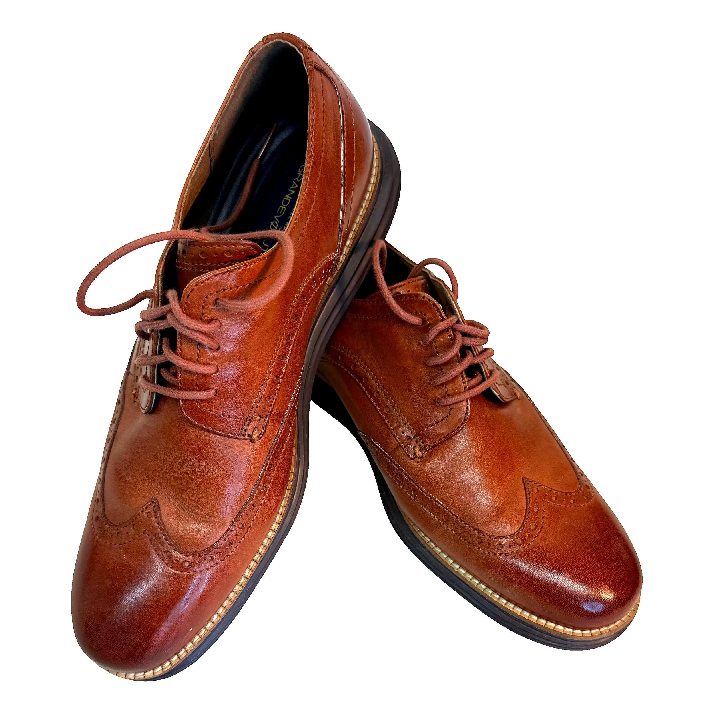ALLEN EDMONDS MENS Size 10.5 BROWN LEATHER OXFORD SHOES BERKSHIRE