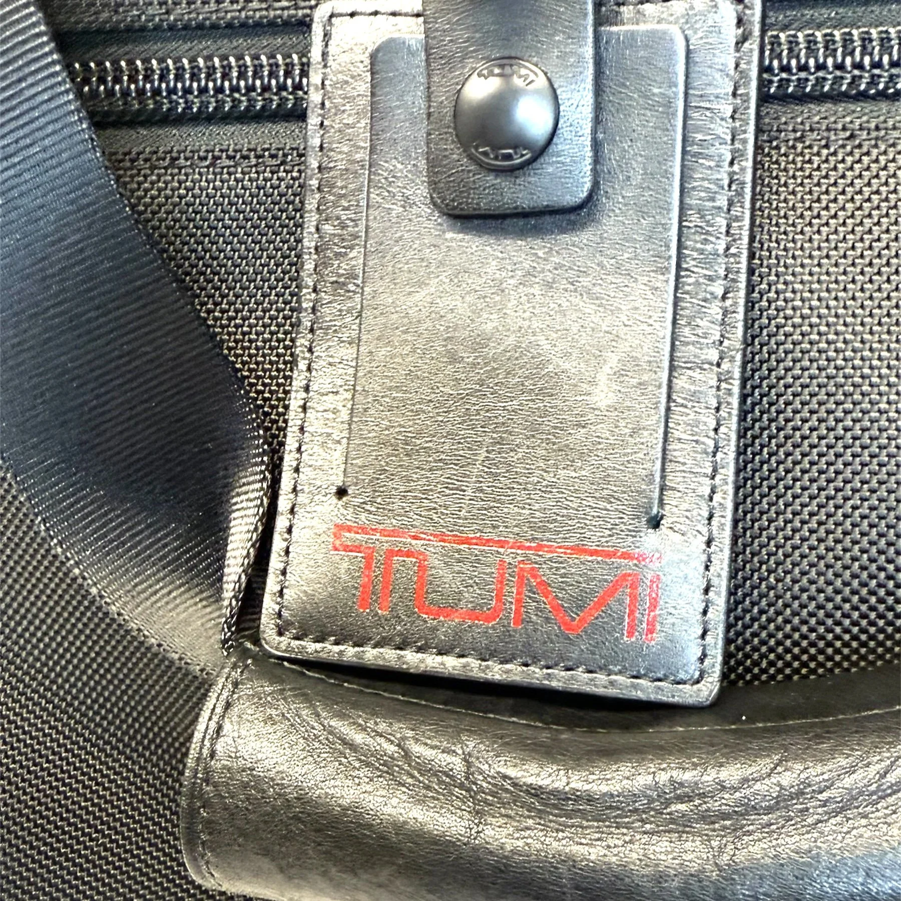 TUMI Alpha Deluxe Carry-On Satchel – Black Ballistic Nylon