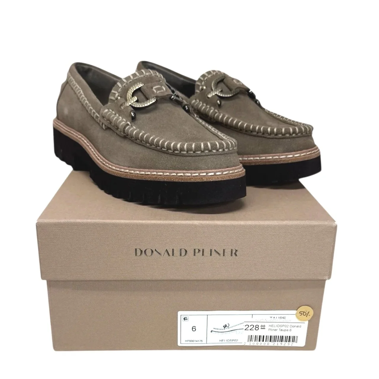 Donald J. Pliner Tan Loafers with Silver Accent Amazon.com | Donald Pliner Dannie Slip-On Leather Loafer  main image 4