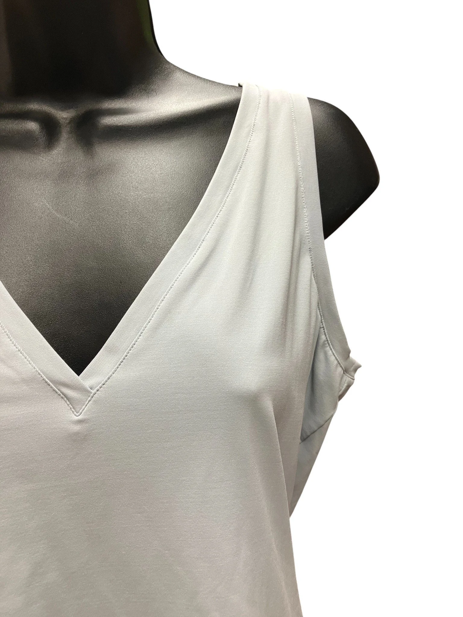 Prada V-Neck Sport Tank Top, Light Grey, Size L — Mercer Island
